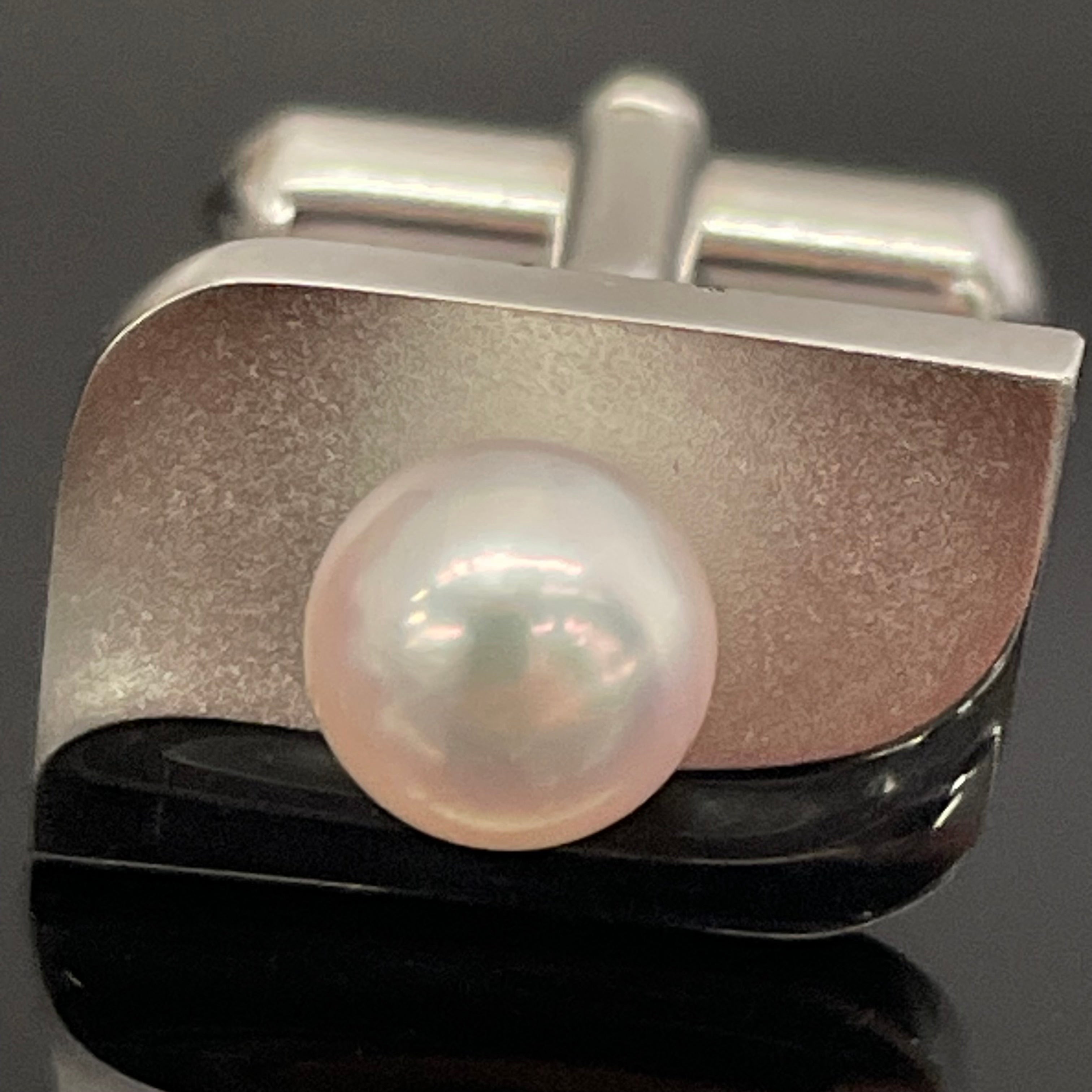 TASAKI_(田崎)_真珠タイピン&カフス set_ ダイヤ付き_中古品