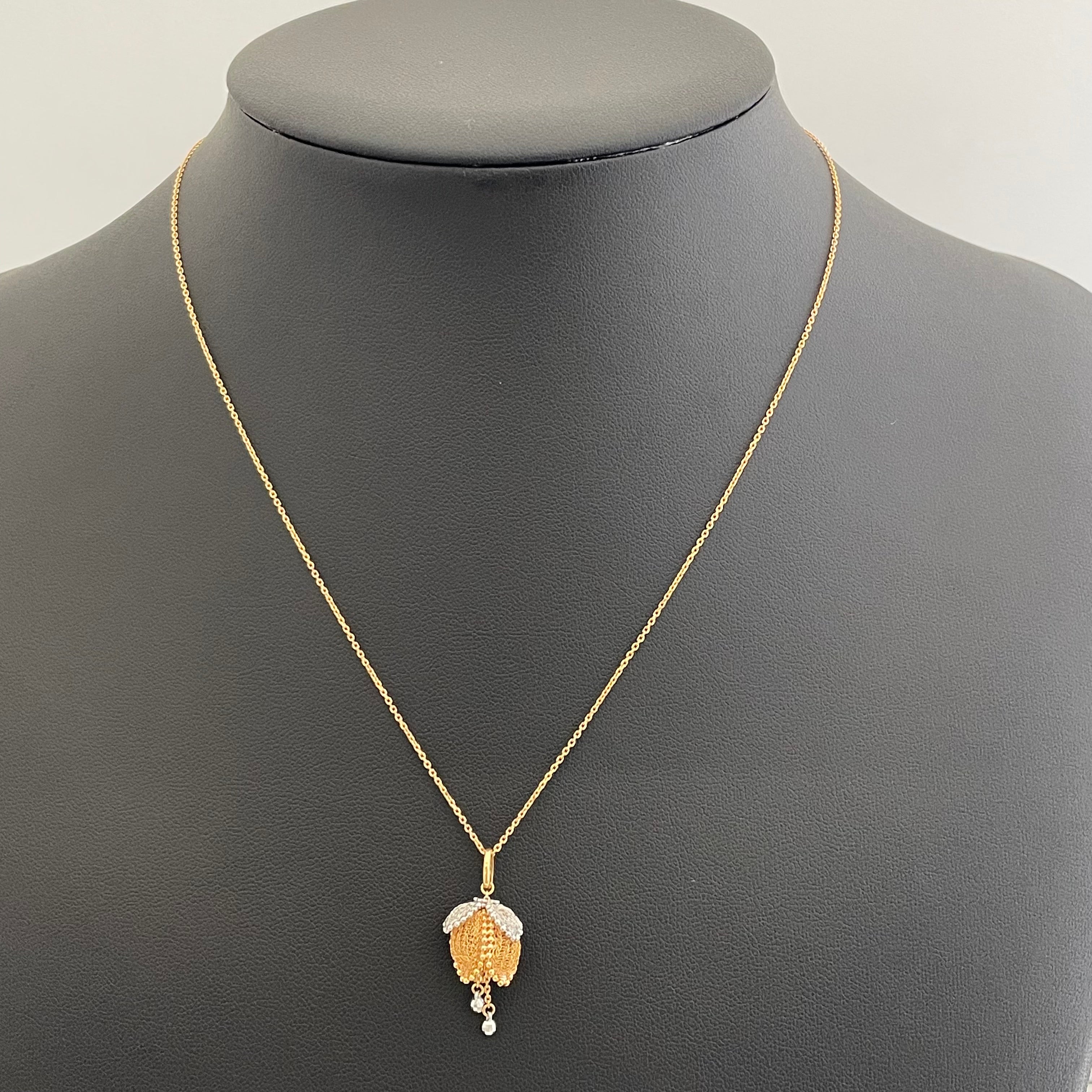 Chiffon Garden _(シフォンガーデン)_K18フラワーモチーフネックレス _中古品