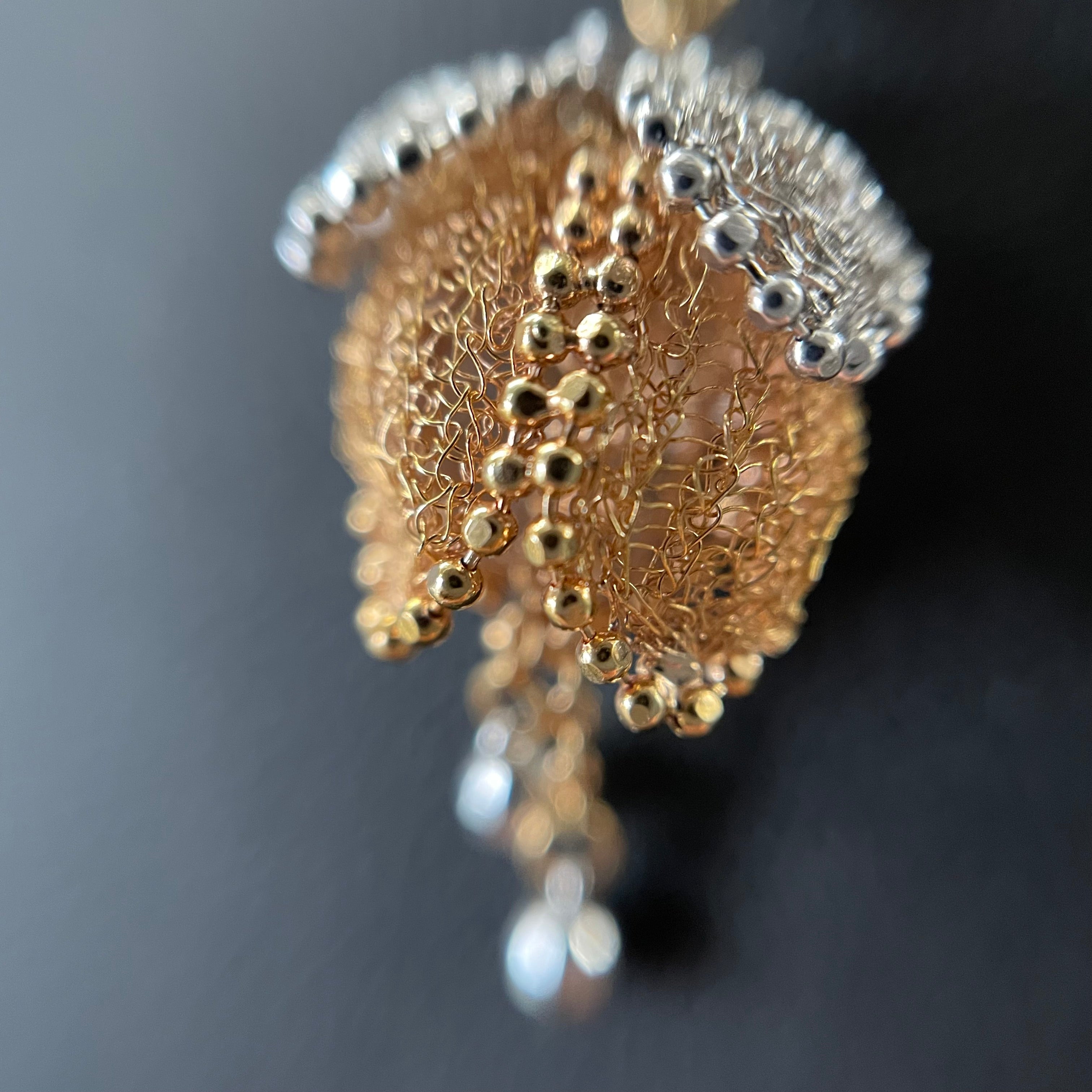 Chiffon Garden _(シフォンガーデン)_K18フラワーモチーフネックレス _中古品