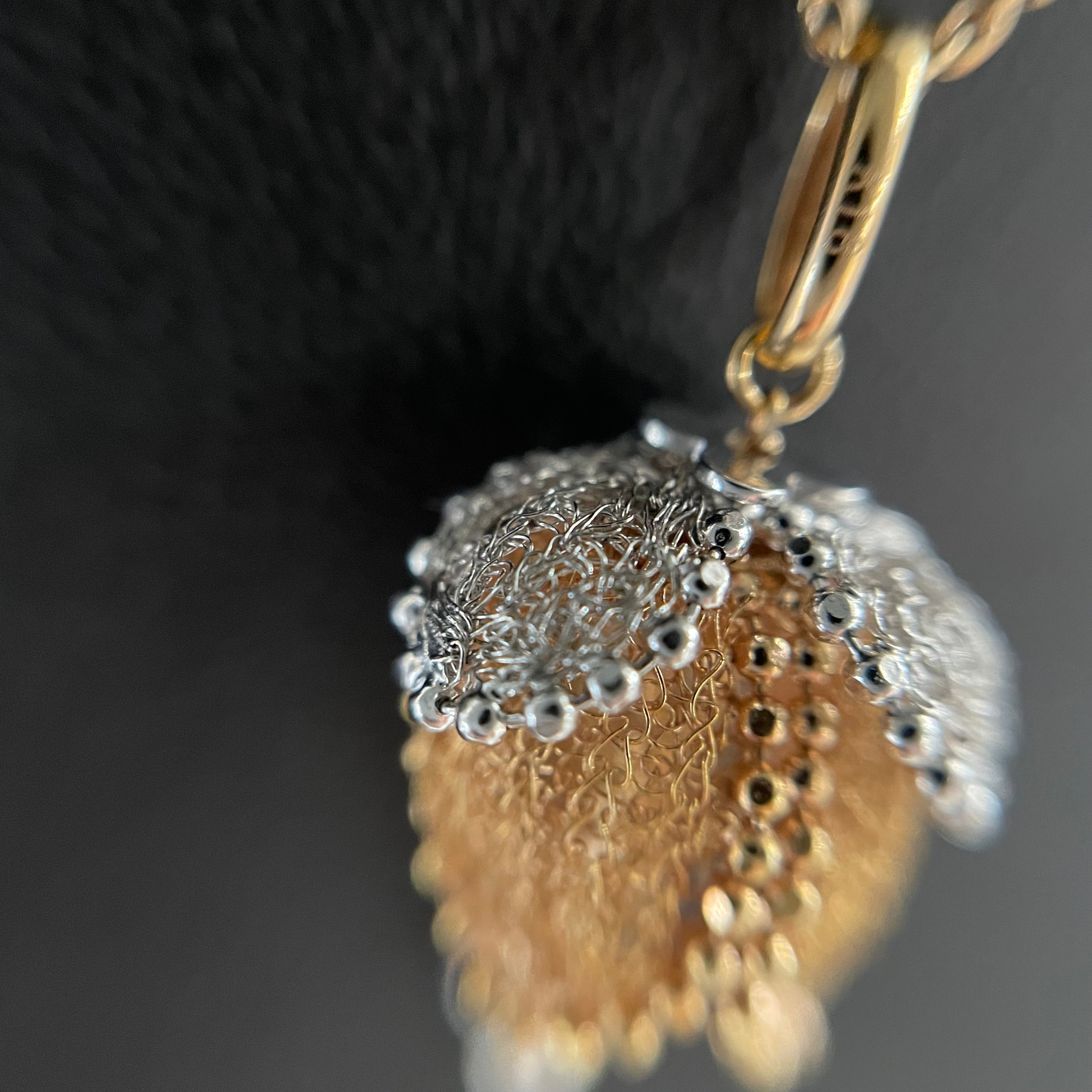 Chiffon Garden _(シフォンガーデン)_K18フラワーモチーフネックレス _中古品