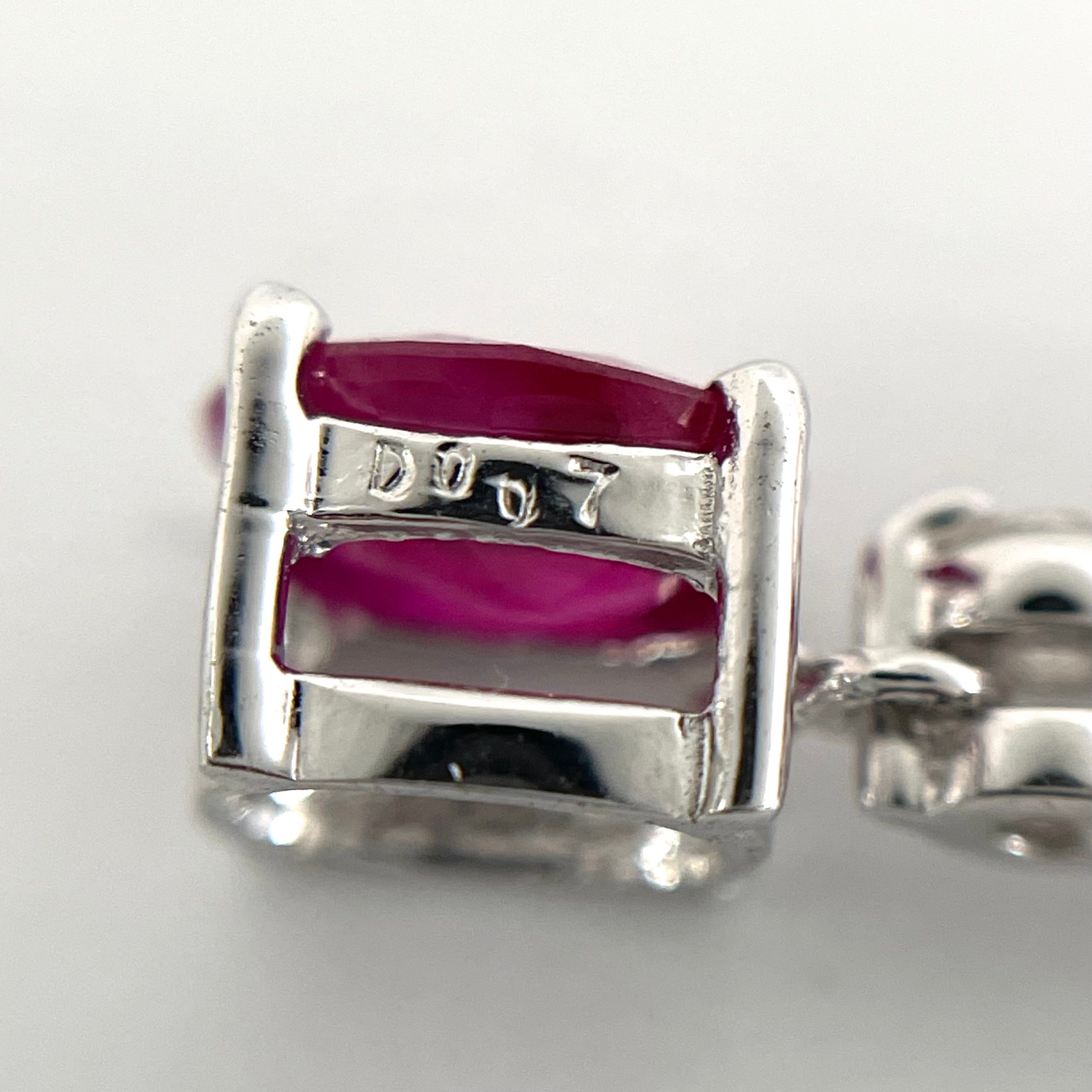 ノンブランド _K18WGネックレス_ ルビー1.53/ダイヤ0.07ct _中古品