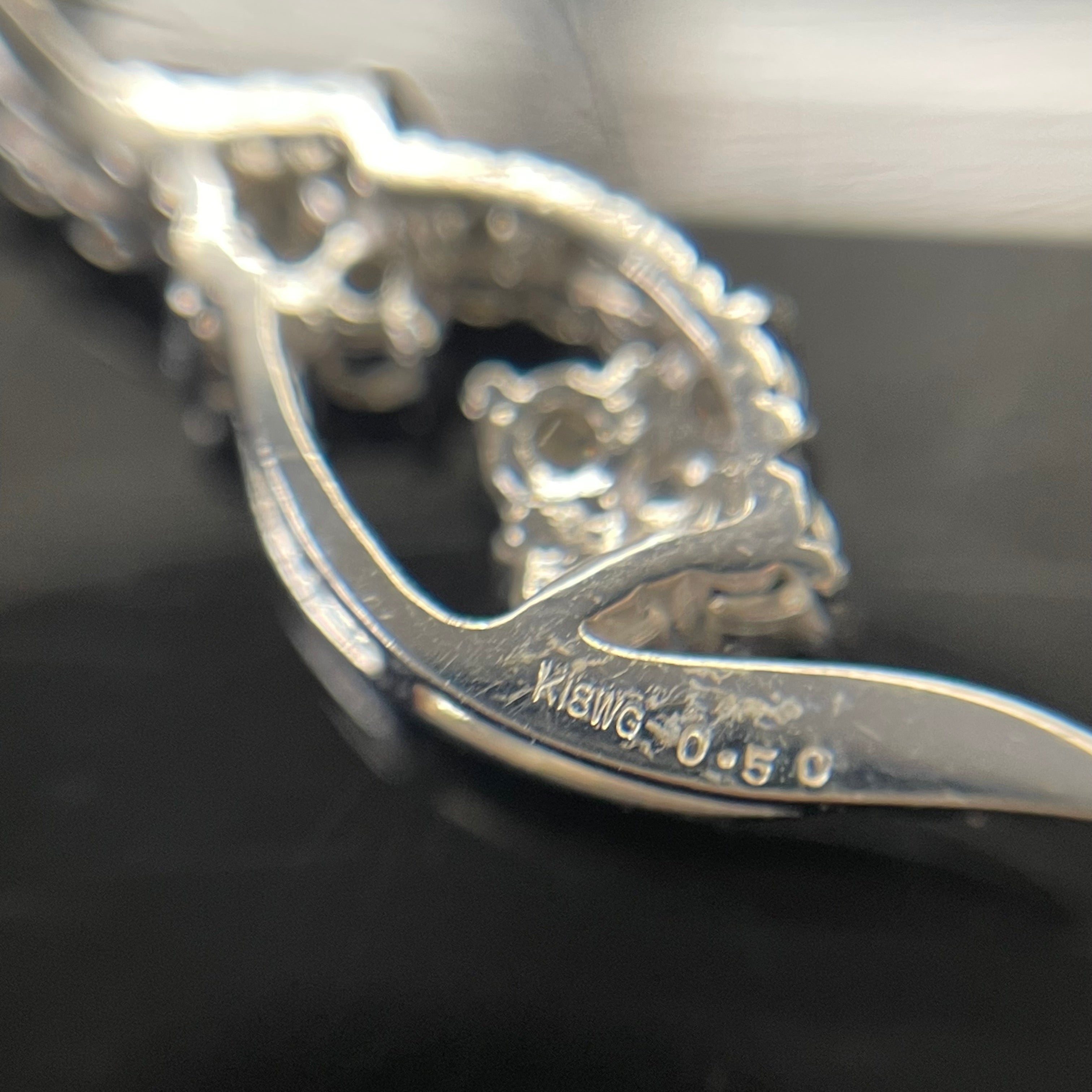 ノンブランド _K18WGネックレス _ダイヤモンド0.5ct _中古品