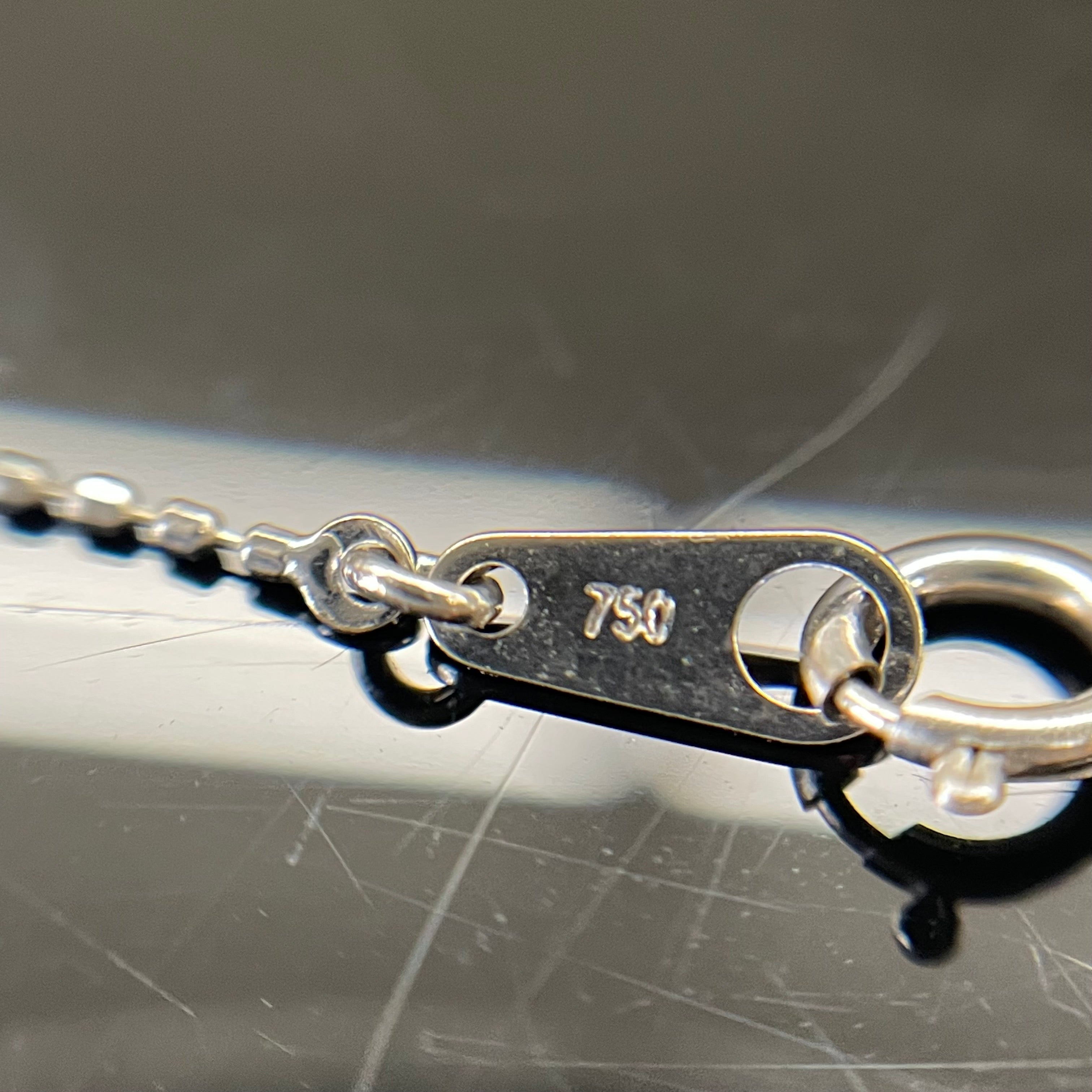 ノンブランド _K18WGネックレス _ダイヤモンド0.5ct _中古品