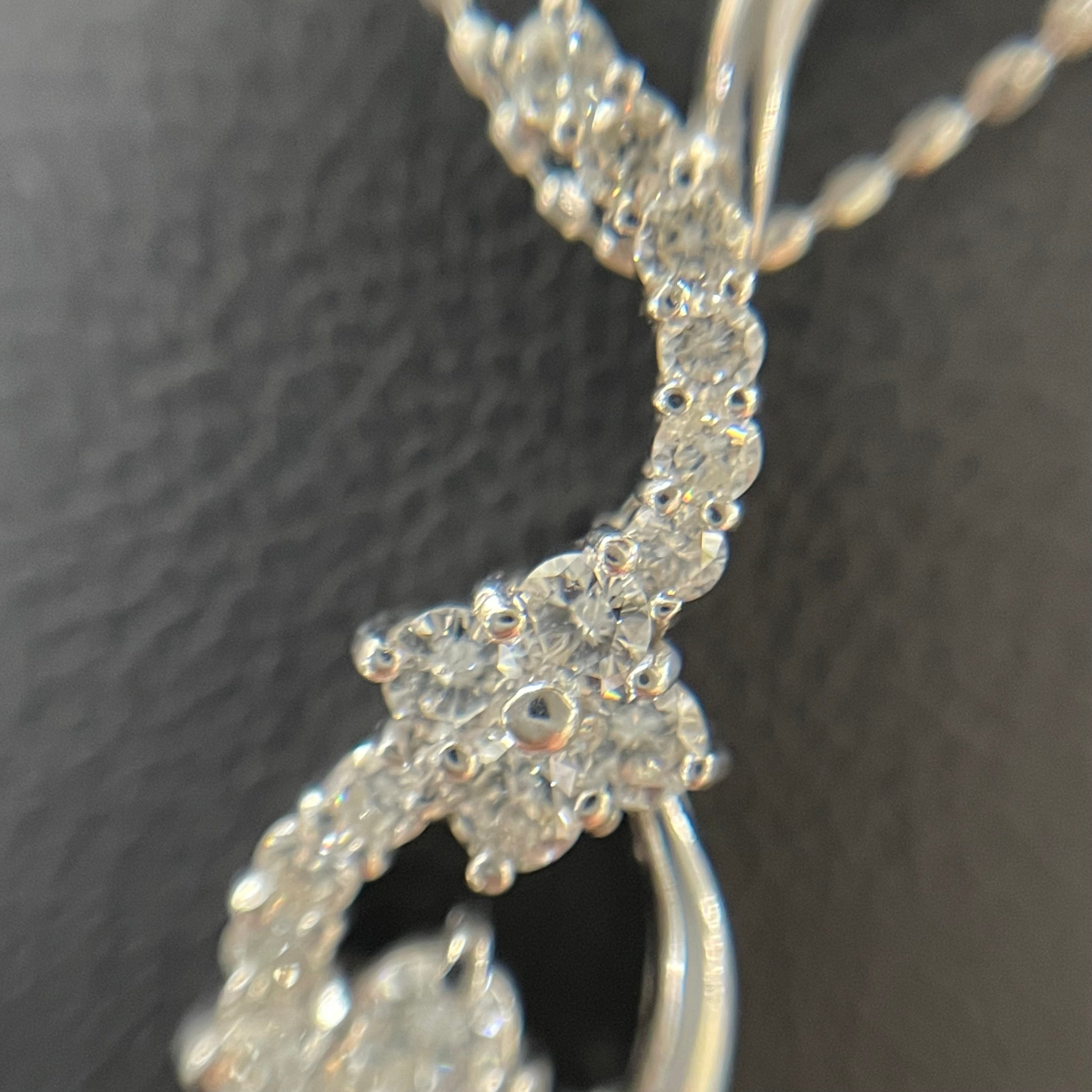 ノンブランド _K18WGネックレス _ダイヤモンド0.5ct _中古品