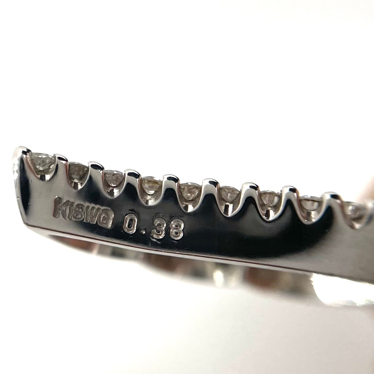 ノンブランド_ K18WGネックレス _ ダイヤモンド 0.38ct_ 中古品