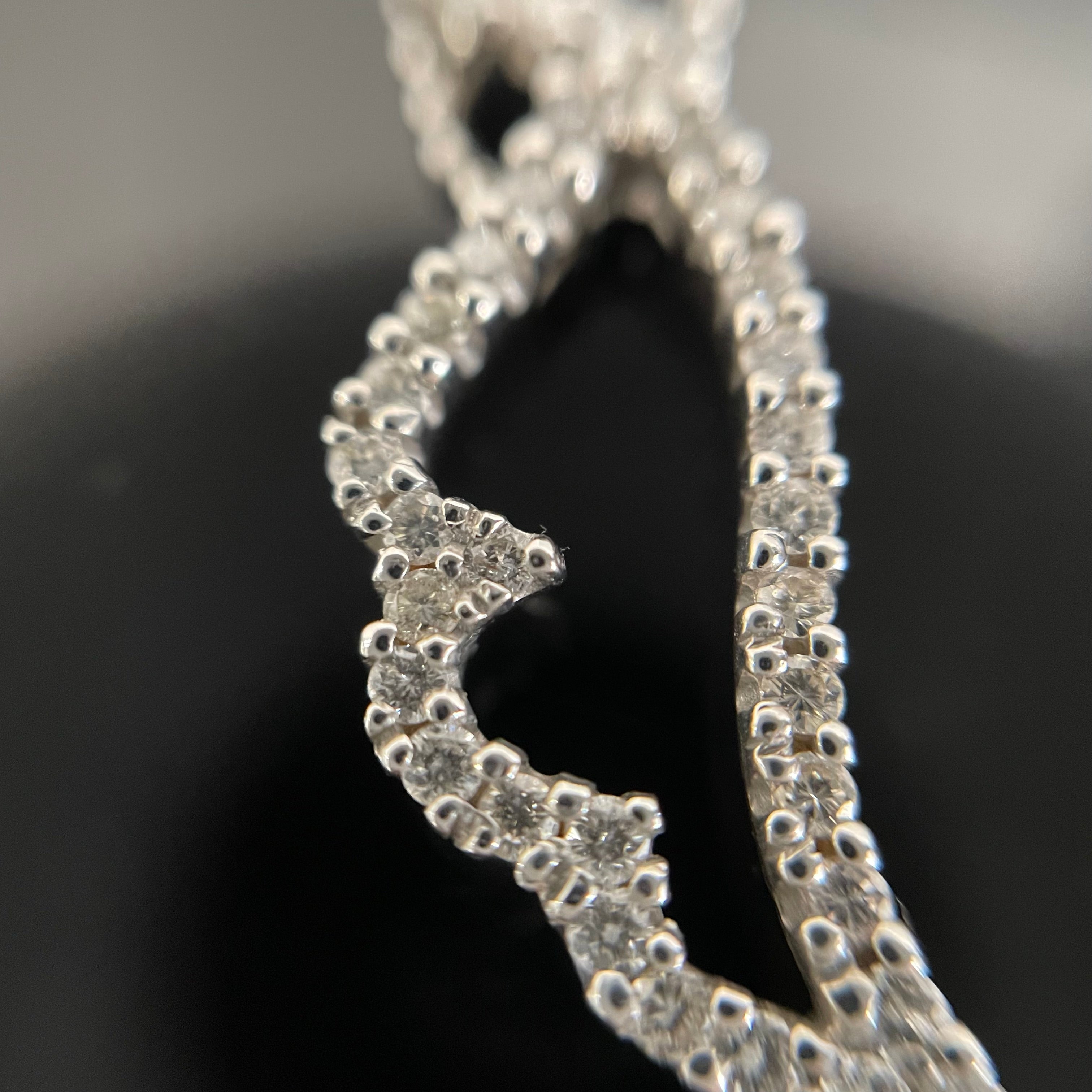 ノンブランド_ K18WGネックレス _ ダイヤモンド 0.38ct_ 中古品