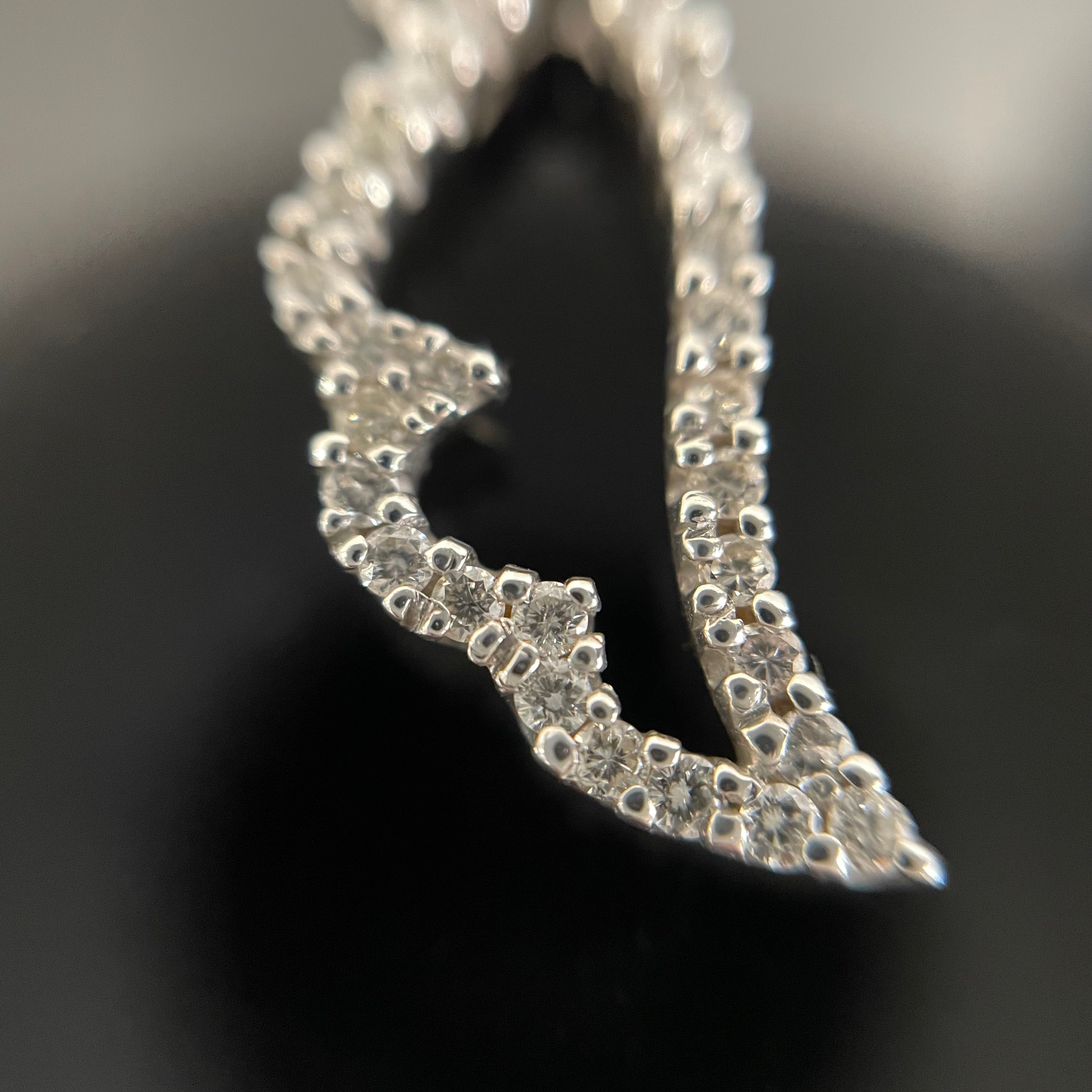 ノンブランド_ K18WGネックレス _ ダイヤモンド 0.38ct_ 中古品