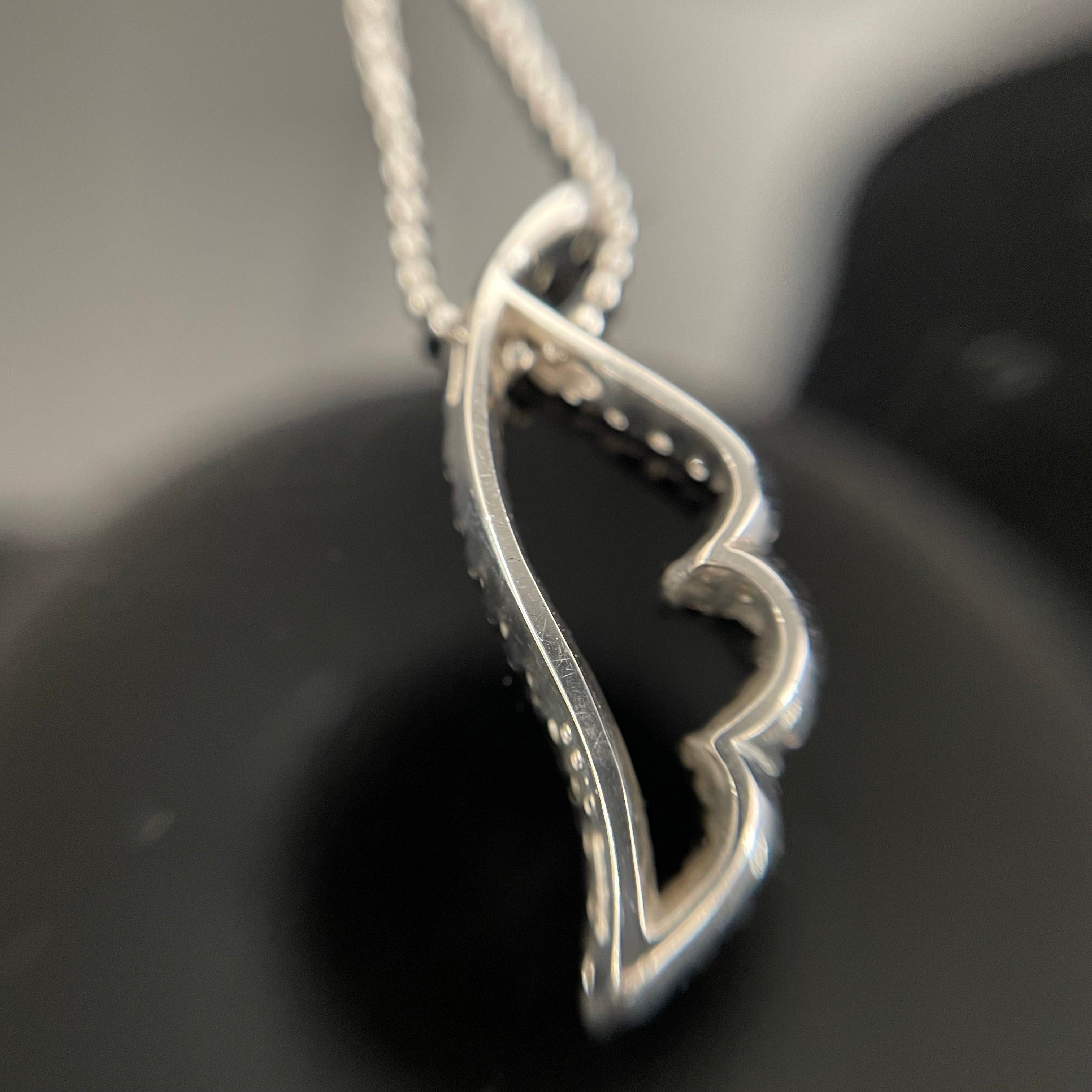 ノンブランド_ K18WGネックレス _ ダイヤモンド 0.38ct_ 中古品