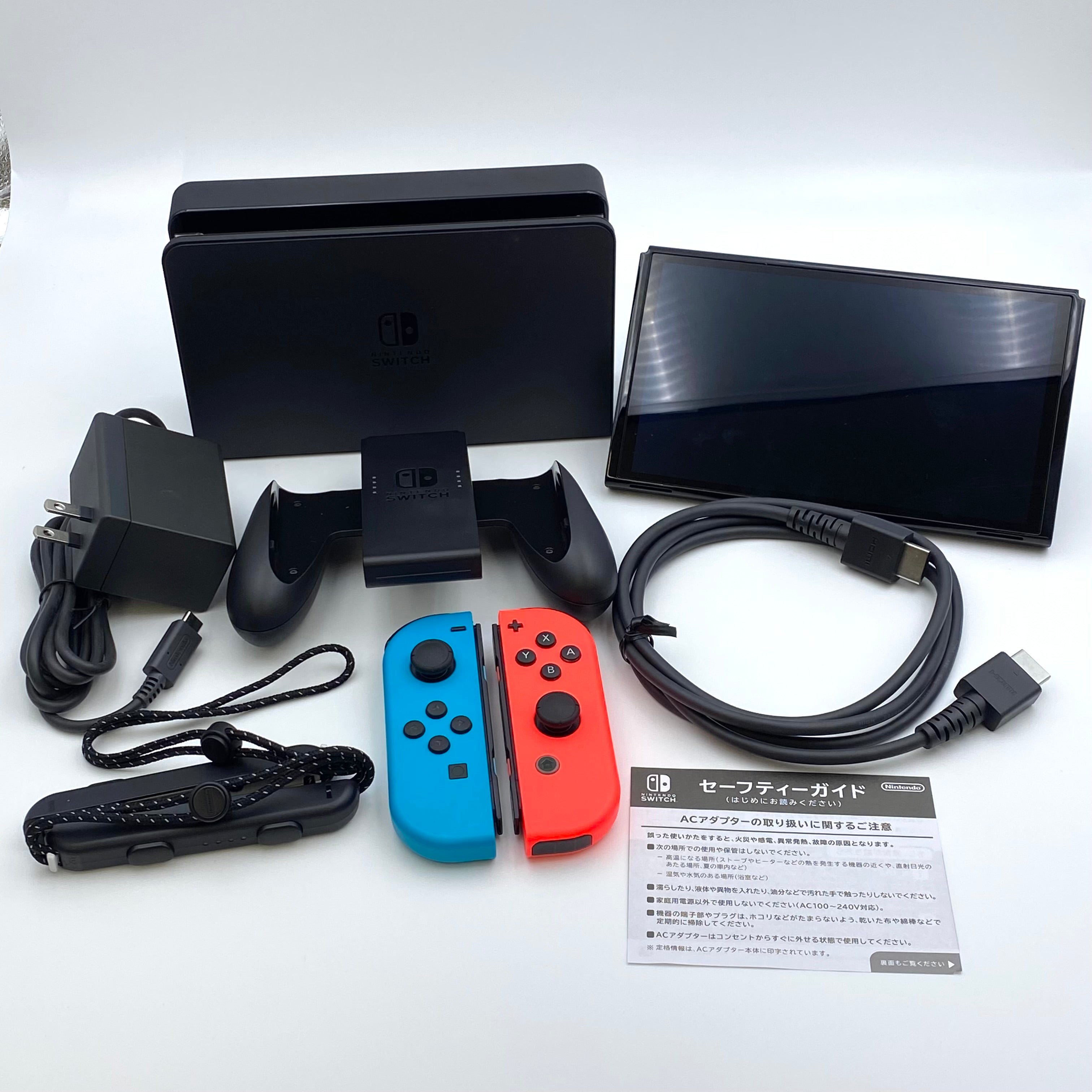 【送料無料】_ Nintendo Switch_(ニンテンドースイッチ)_本体 新型 有機ELモデル_ネオンブルー・ネオンレッド_HEG-S-KABAA 中古品