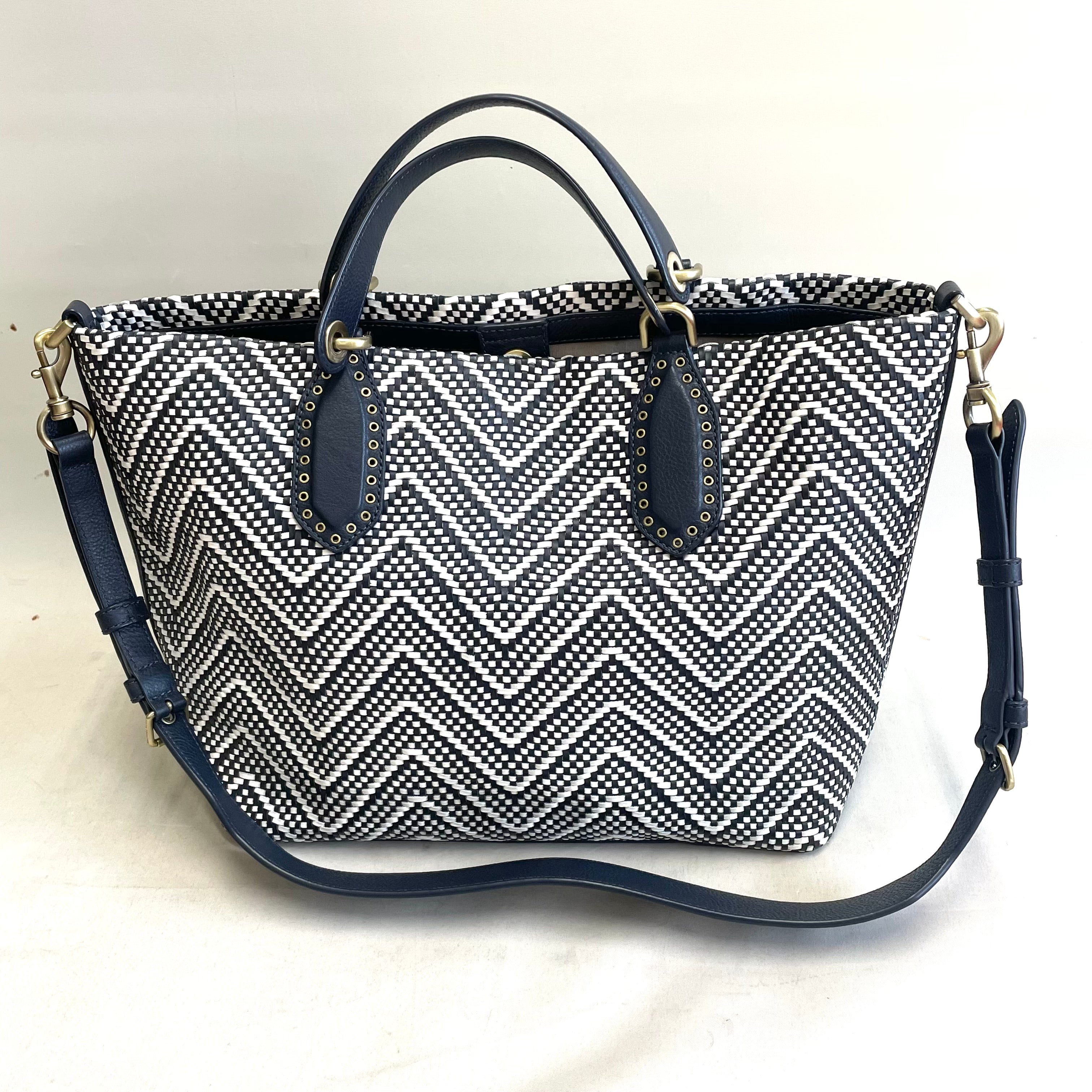 【送料無料】_ MICHAEL KORS_(マイケルコース)_2WAYバッグ _BROOKLYN LARGE _WOVEN LEATHER SATCHEL _中古品