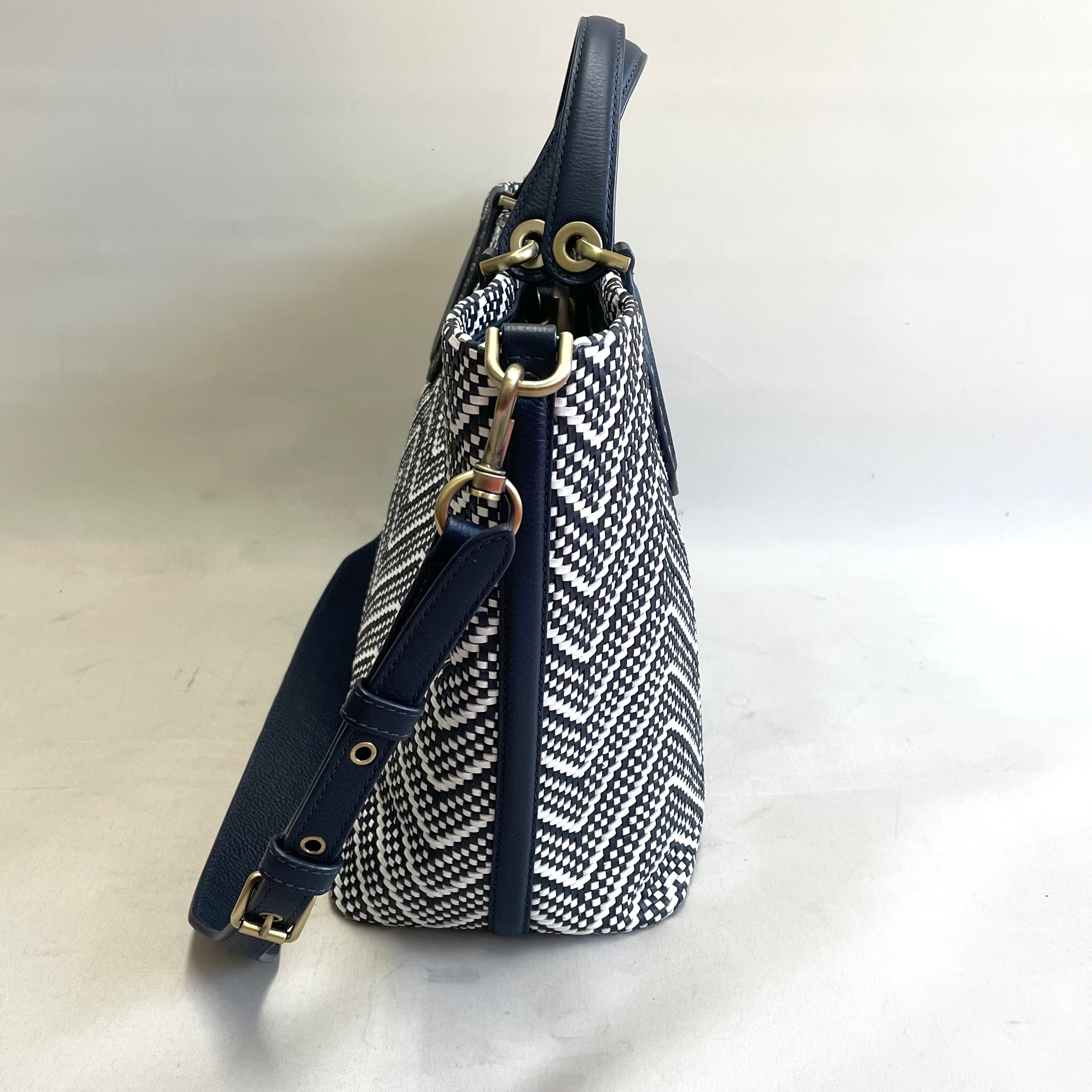 MICHAEL KORS_(マイケルコース)_2WAYバッグ _BROOKLYN LARGE _WOVEN LEATHER SATCHEL _中古品