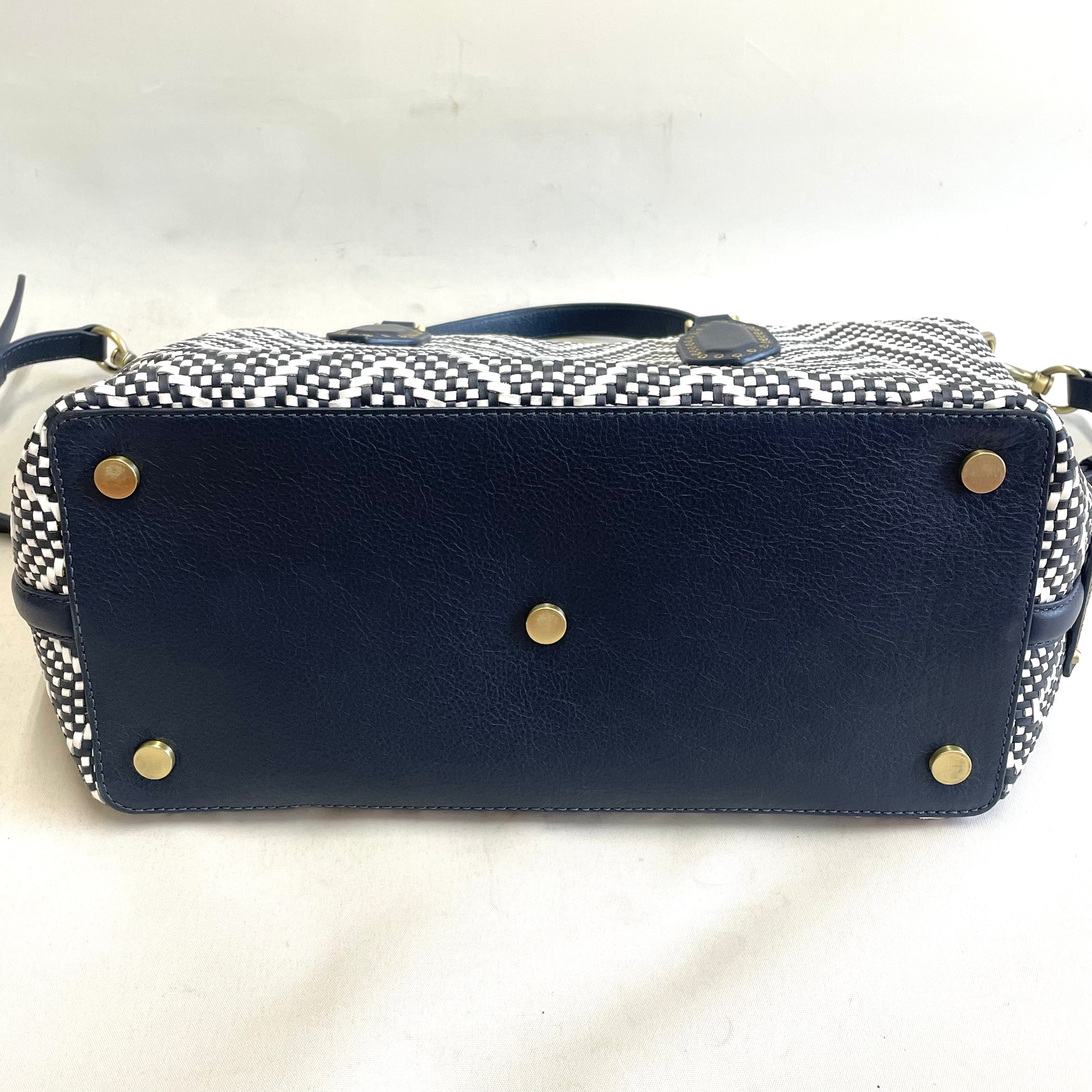 【送料無料】_ MICHAEL KORS_(マイケルコース)_2WAYバッグ _BROOKLYN LARGE _WOVEN LEATHER SATCHEL _中古品
