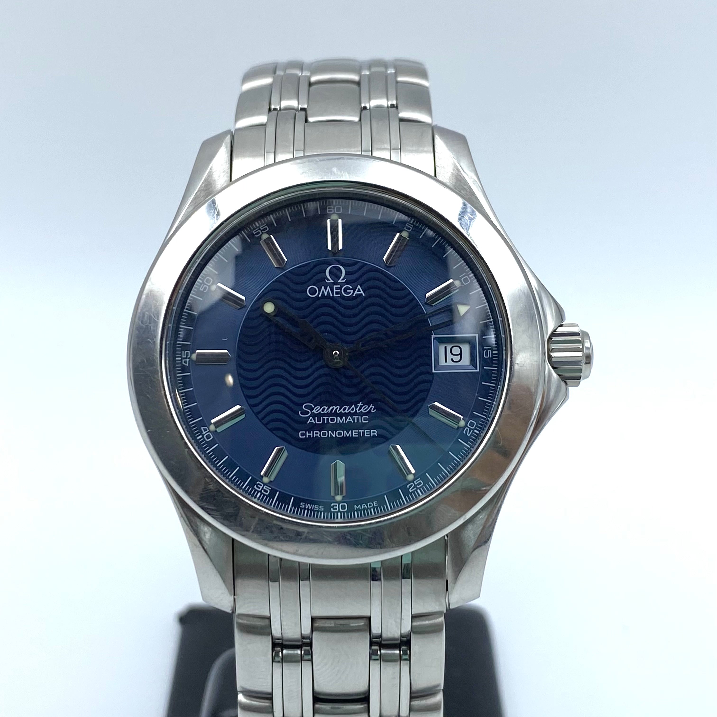 【送料無料】_OMEGA_(オメガ)_シーマスター_青文字盤 自動巻き_2501.81.00_中古品