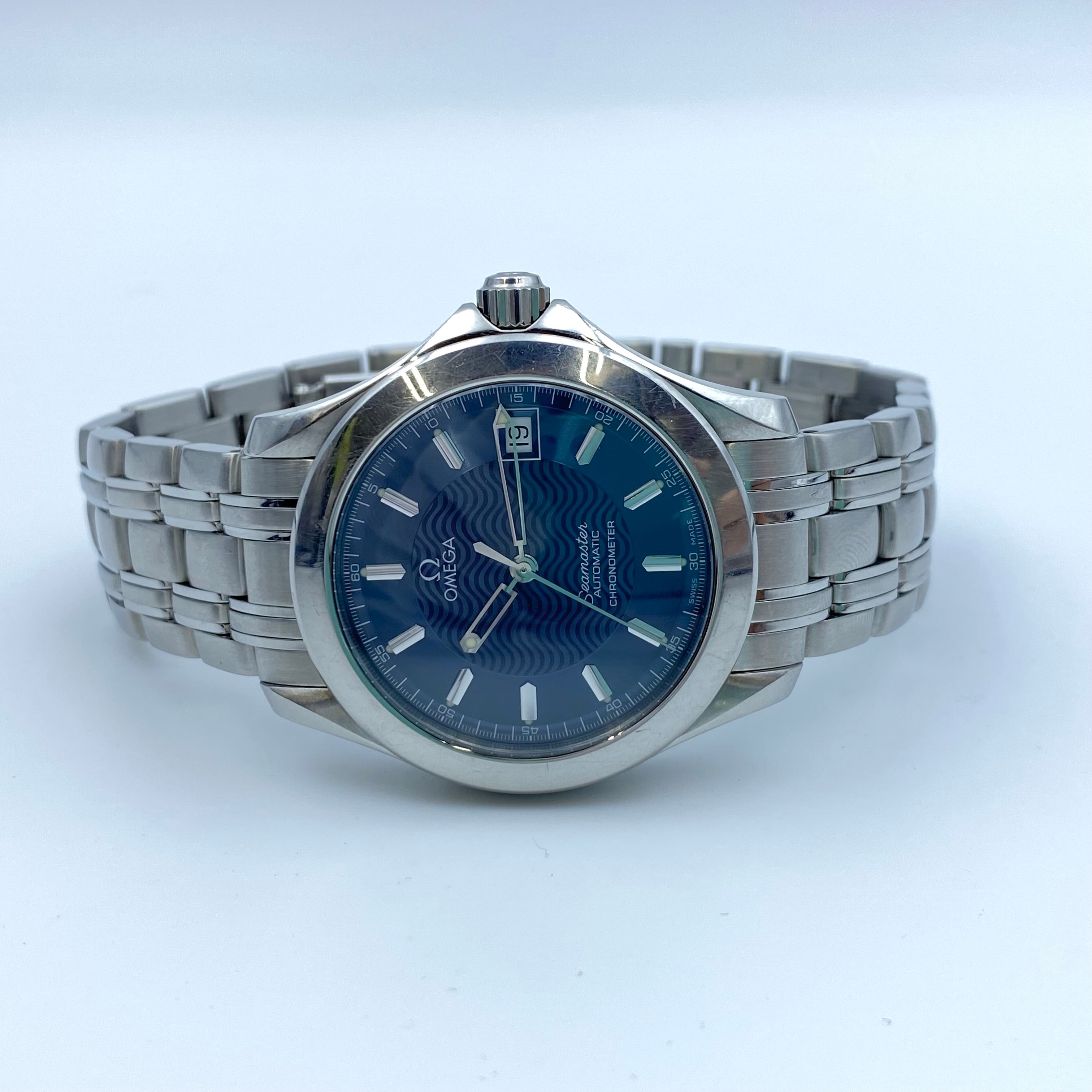 【送料無料】_OMEGA_(オメガ)_シーマスター_青文字盤 自動巻き_2501.81.00_中古品
