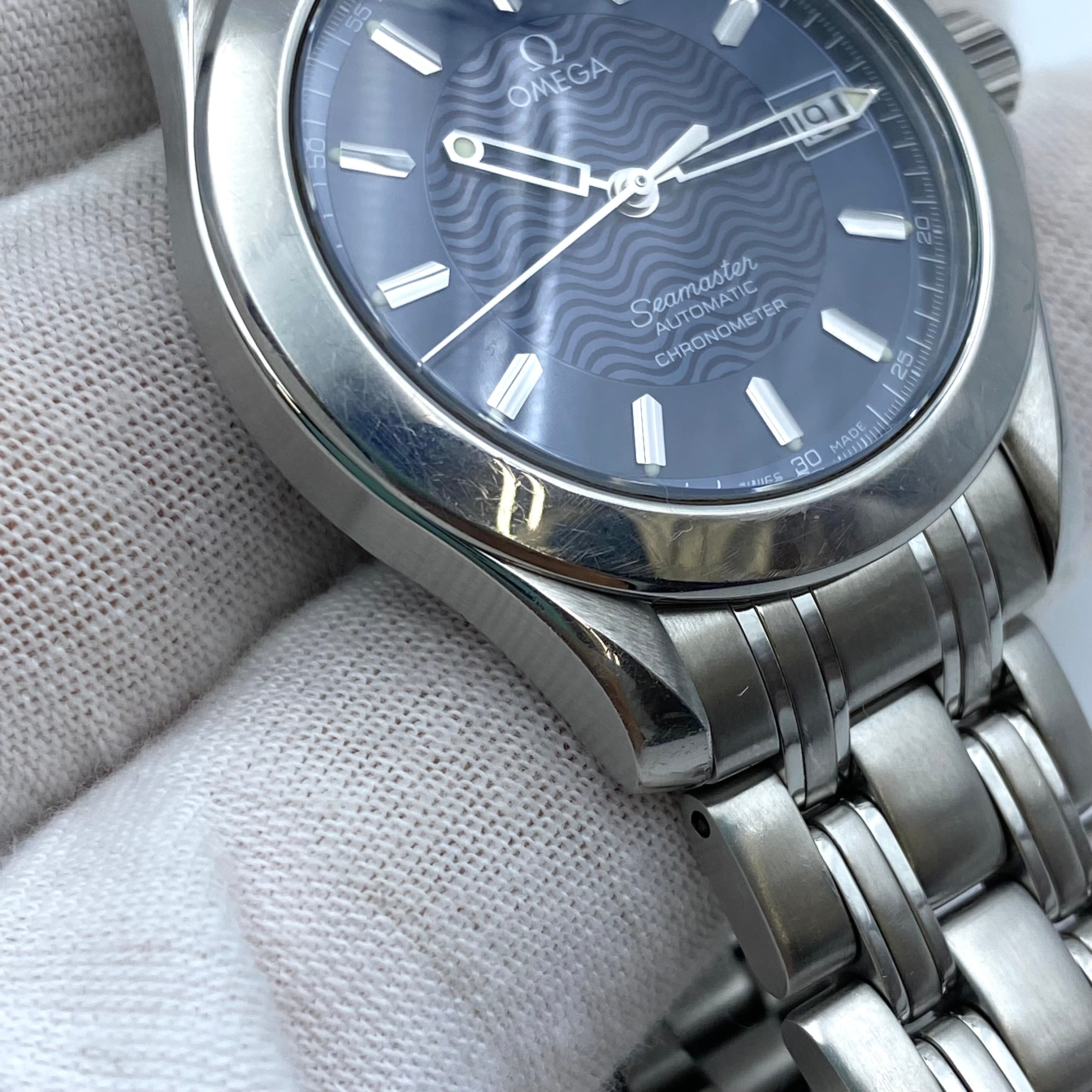 【送料無料】_OMEGA_(オメガ)_シーマスター_青文字盤 自動巻き_2501.81.00_中古品