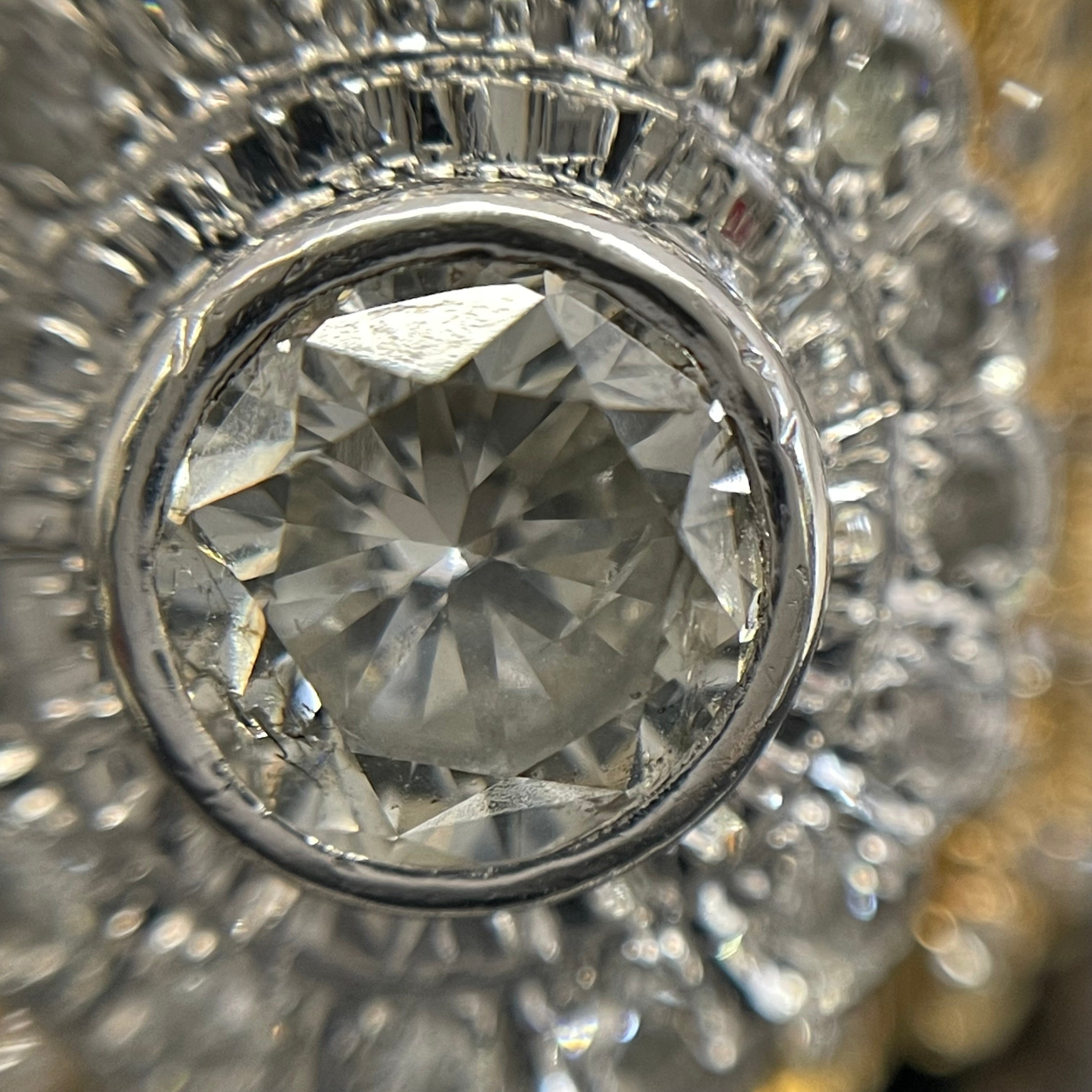 ノンブランド _K18/Pt900 _メンズ用ダイヤモンドリング _D2.012ct/FD1.2ct 37.8g_中古品