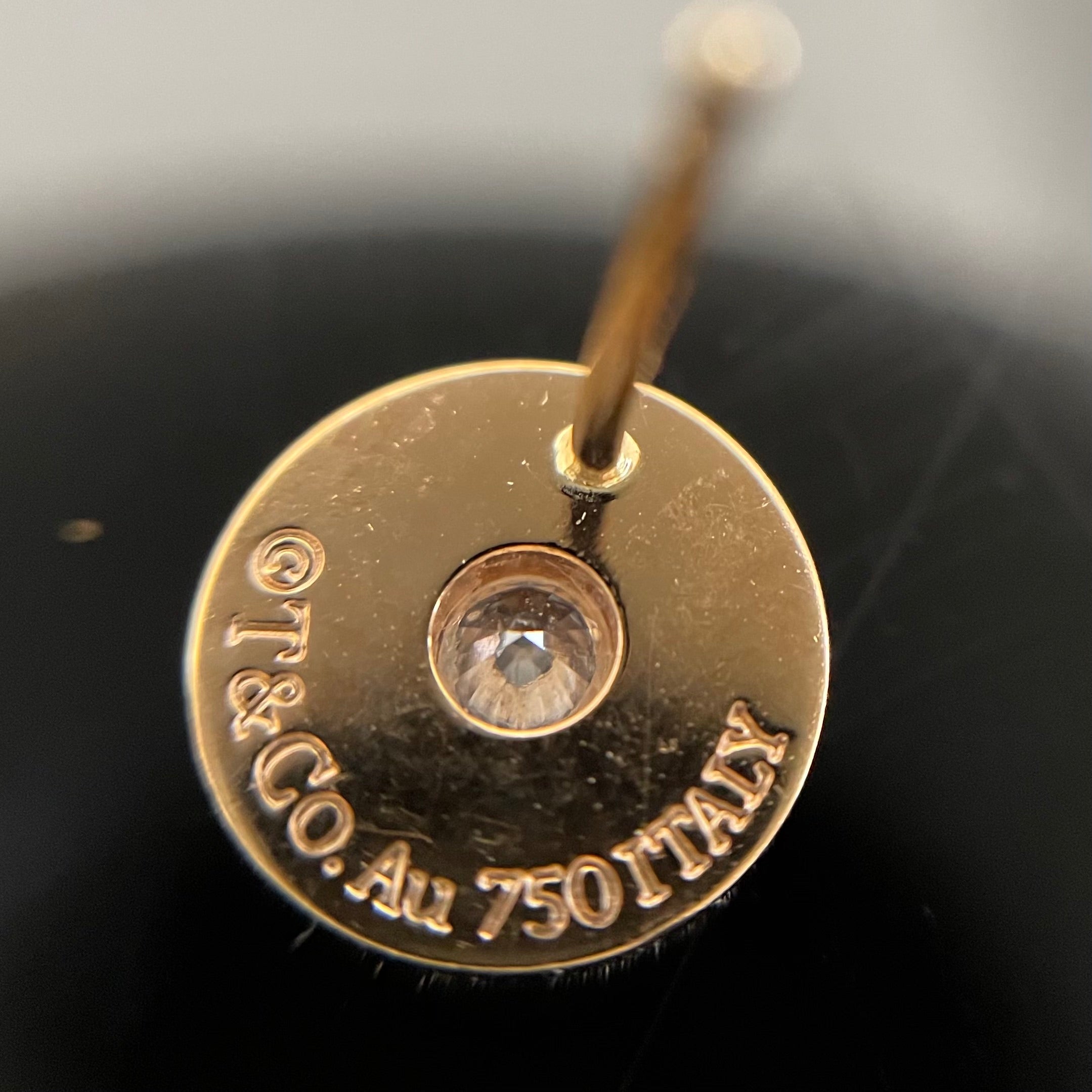 TIFFANY &Co _(ティファニー)_K18PG ダイヤ付き_1837サークルピアス_中古品