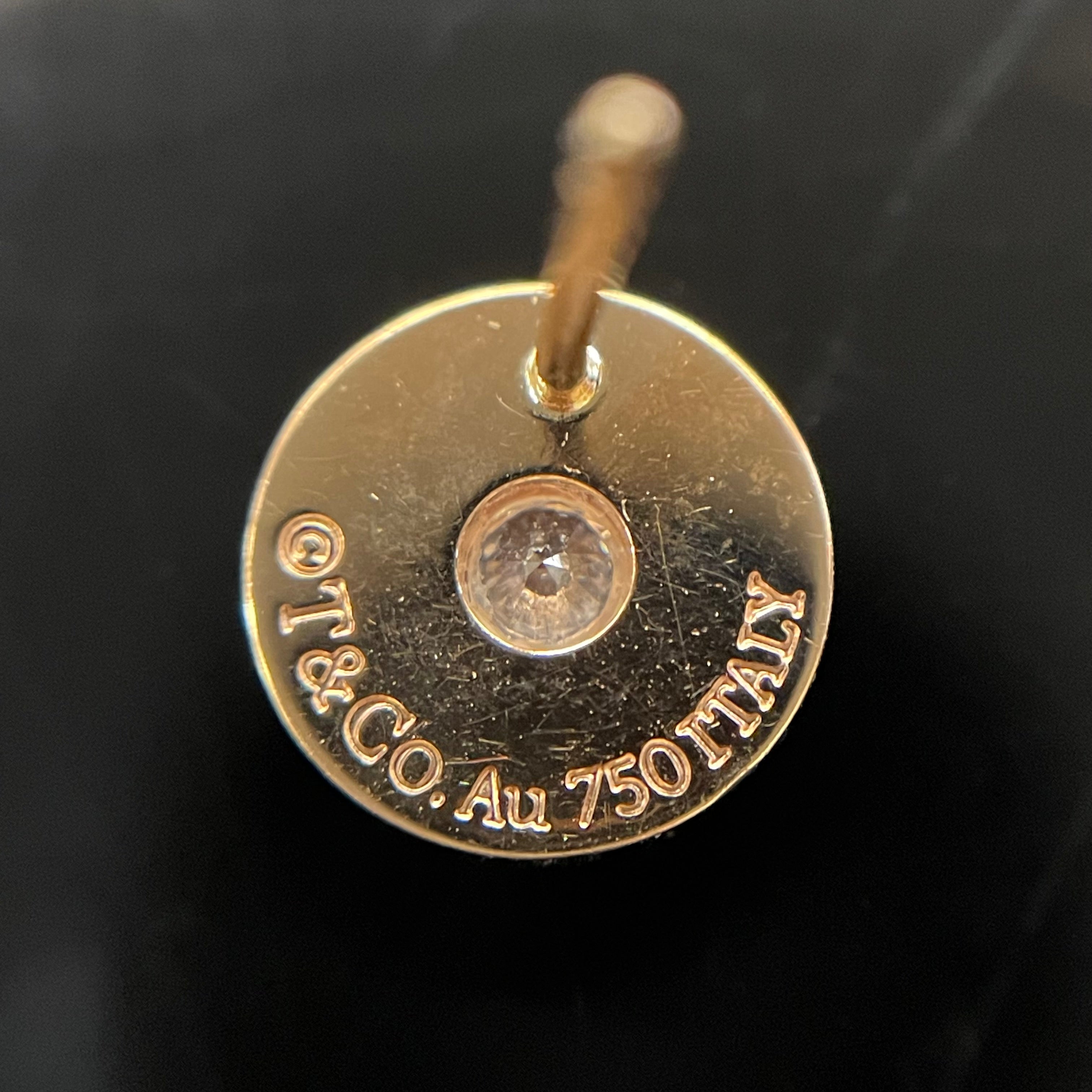 TIFFANY &Co _(ティファニー)_K18PG ダイヤ付き_1837サークルピアス_中古品