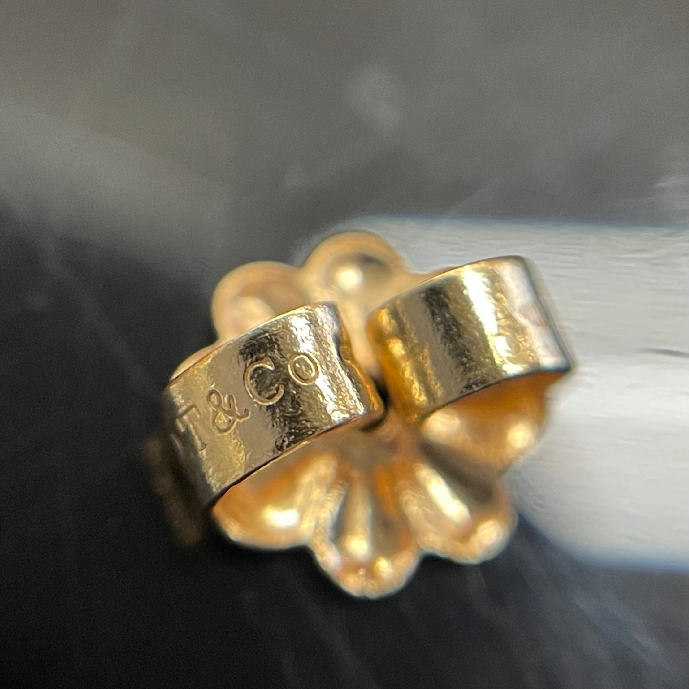 TIFFANY &Co _(ティファニー)_K18PG ダイヤ付き_1837サークルピアス_中古品