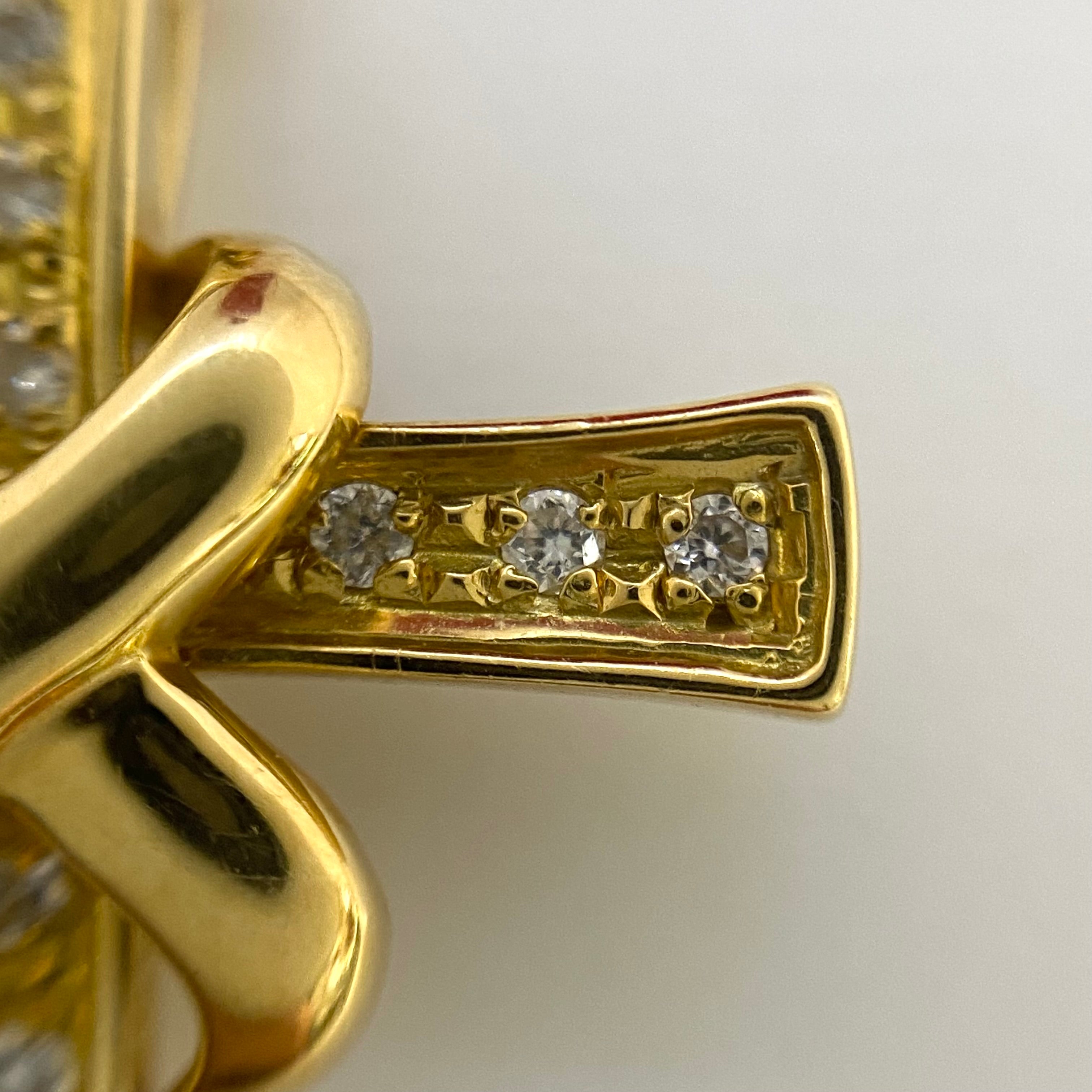 【送料無料】_ ノンブランド_K18 FD0.23ct_クロス ペンダント ネックレス7.0g_中古品