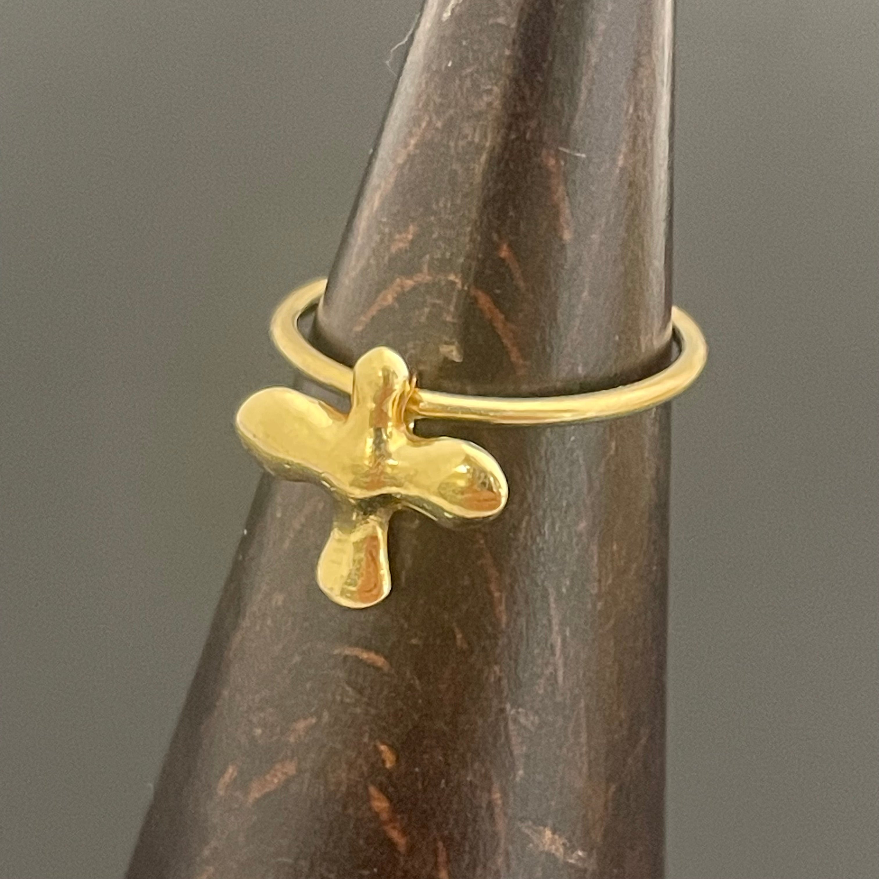 【送料無料】_ TIFFANY &Co_(ティファニー)_K18バードクロスリング _中古品