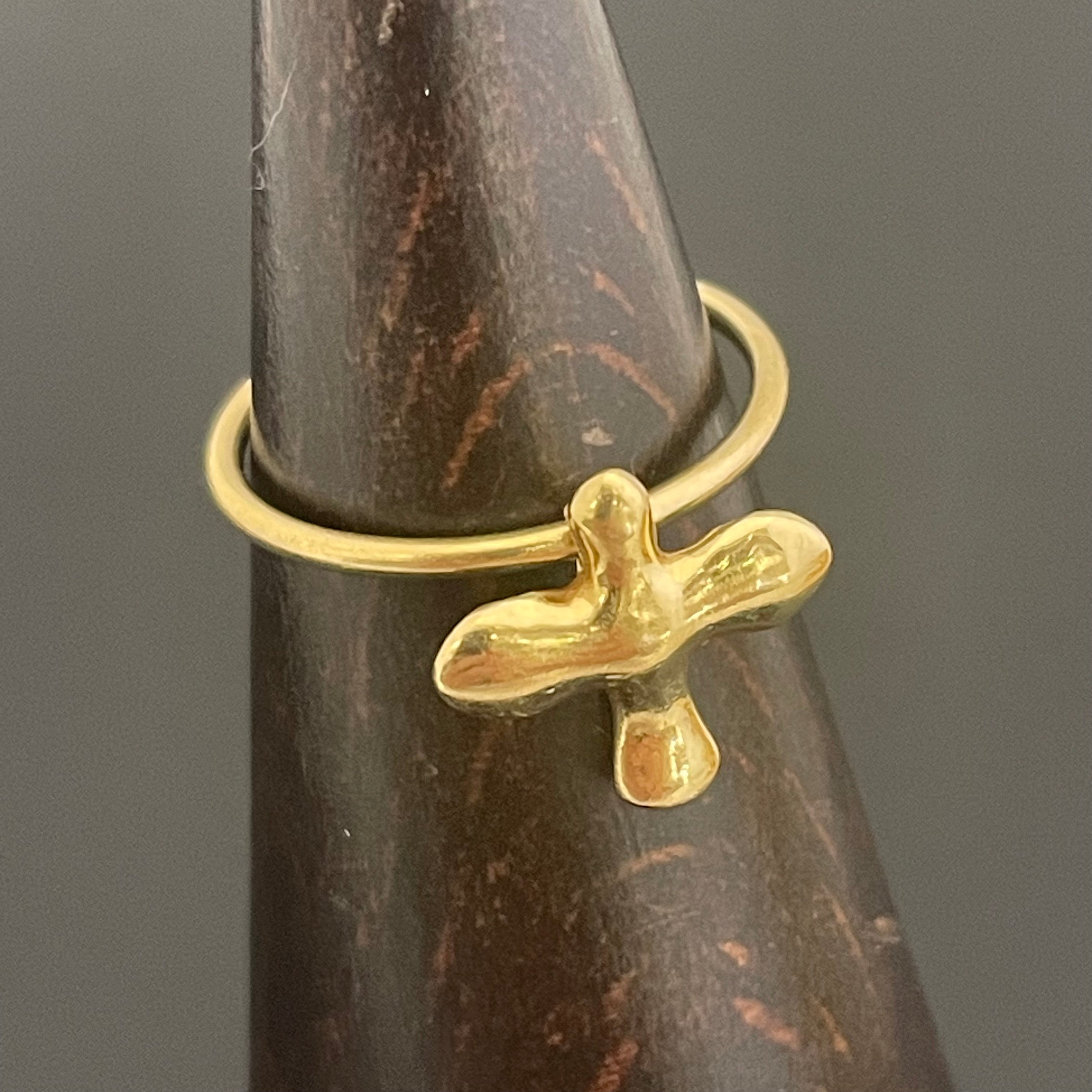 【送料無料】_ TIFFANY &Co_(ティファニー)_K18バードクロスリング _中古品