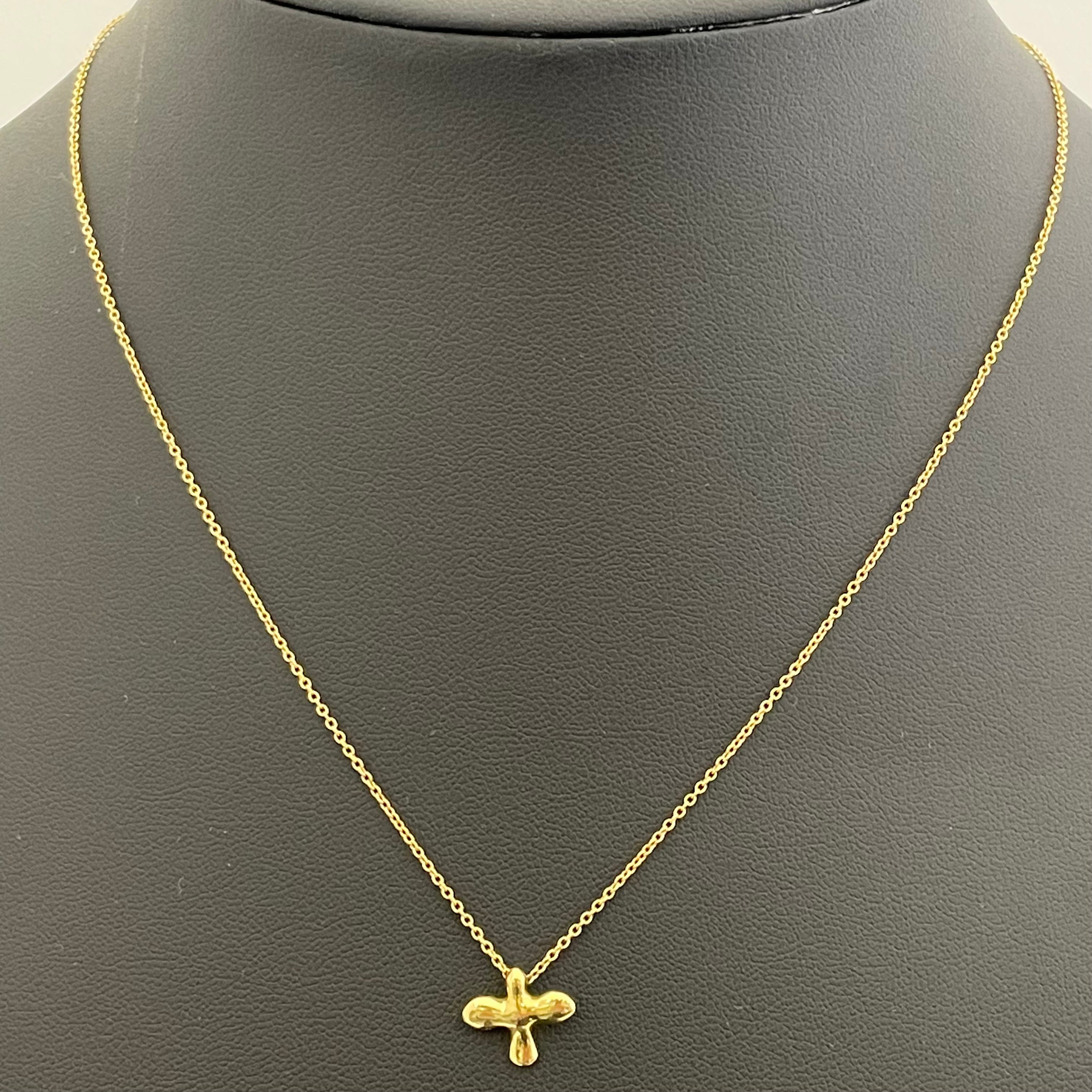 【送料無料】_ TIFFANY &Co_(ティファニー)_K18バードクロスネックレス_ 中古品