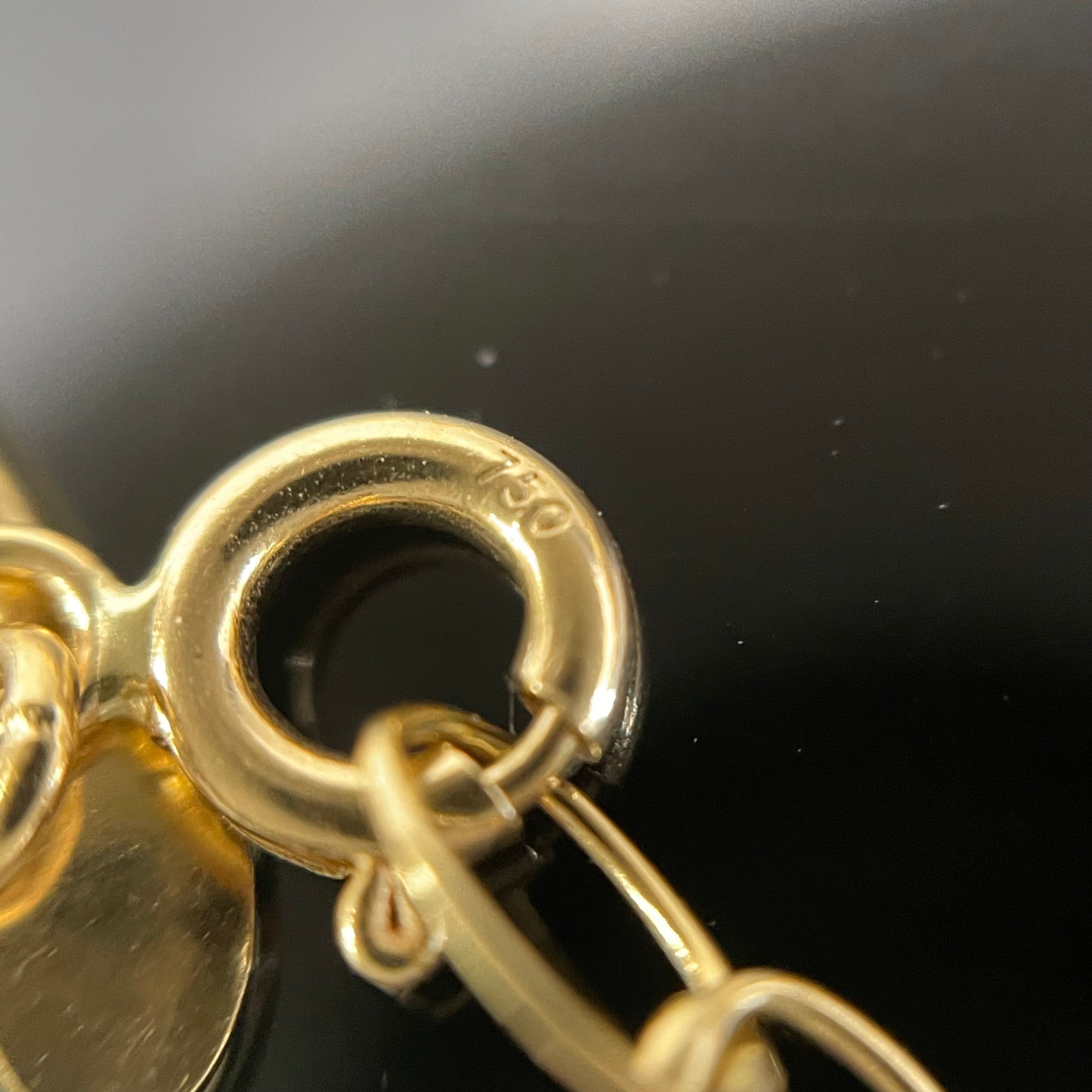 【送料無料】_ ノンブランド _K18チェーンブレスレット_ 19cm _中古品