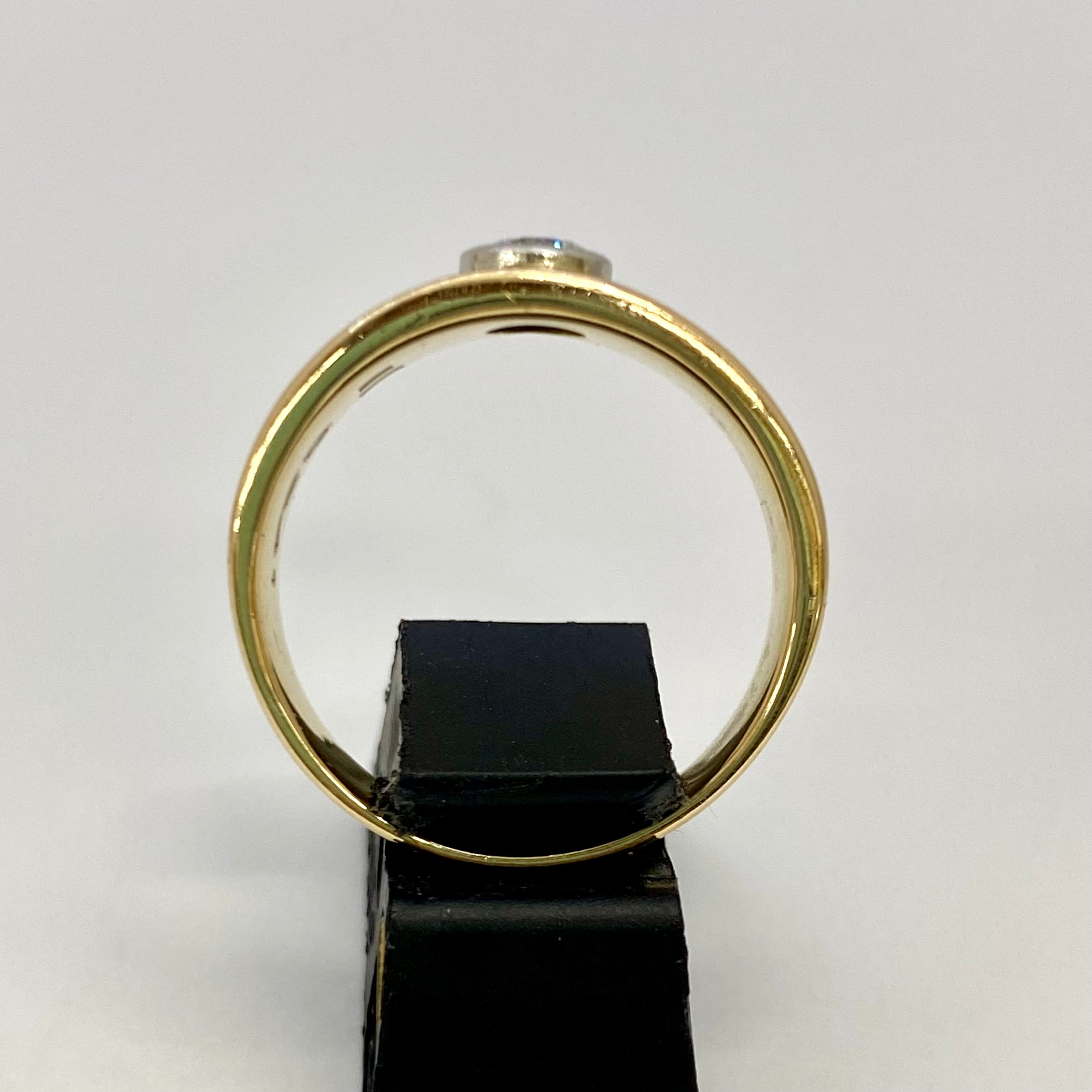 ノンブランド_K18/Pt D0.241ct_リング 6.5g_中古品