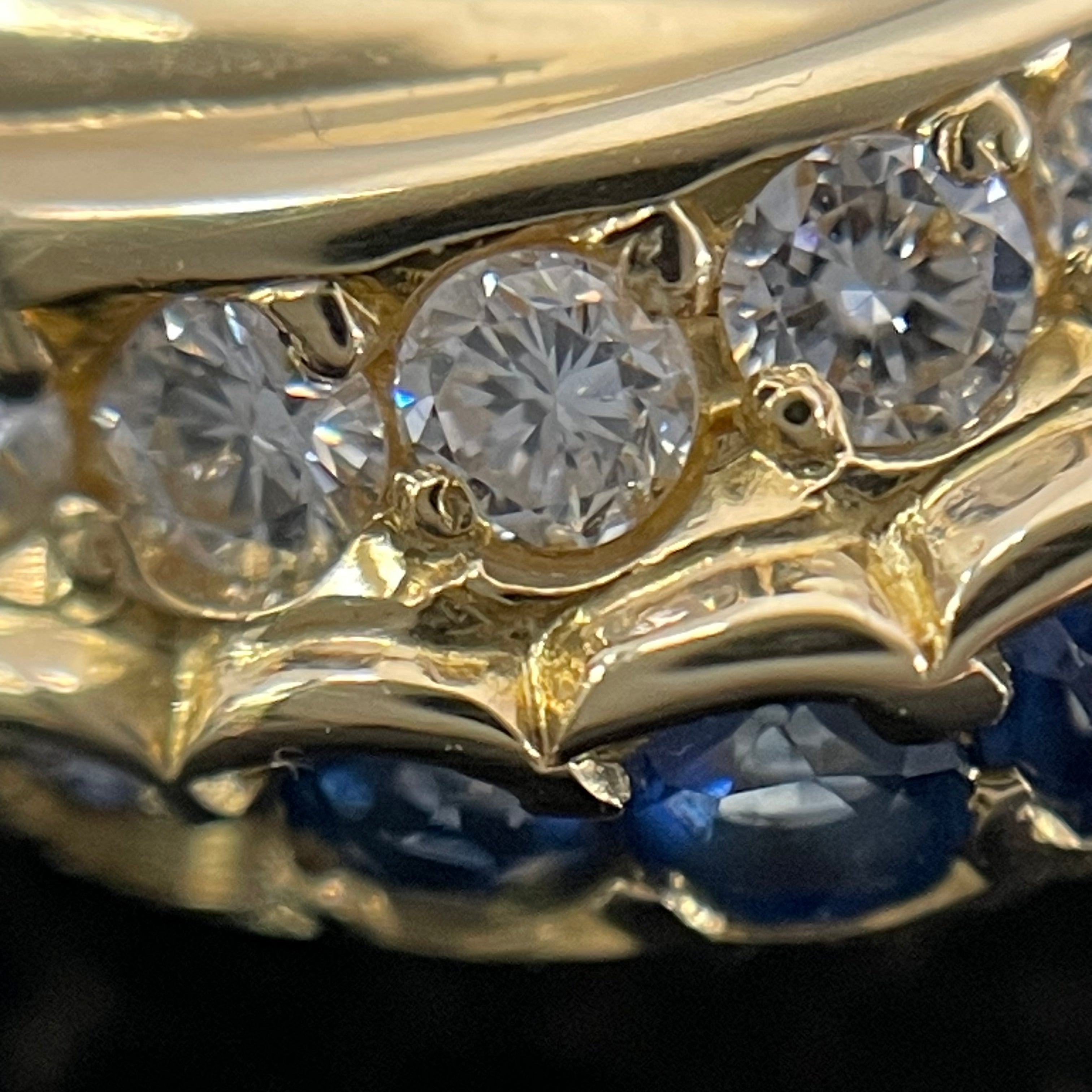 Aquascutum_(アクアスキュータム)_K18リング#9.5号 _サファイア/ダイヤモンド _中古品