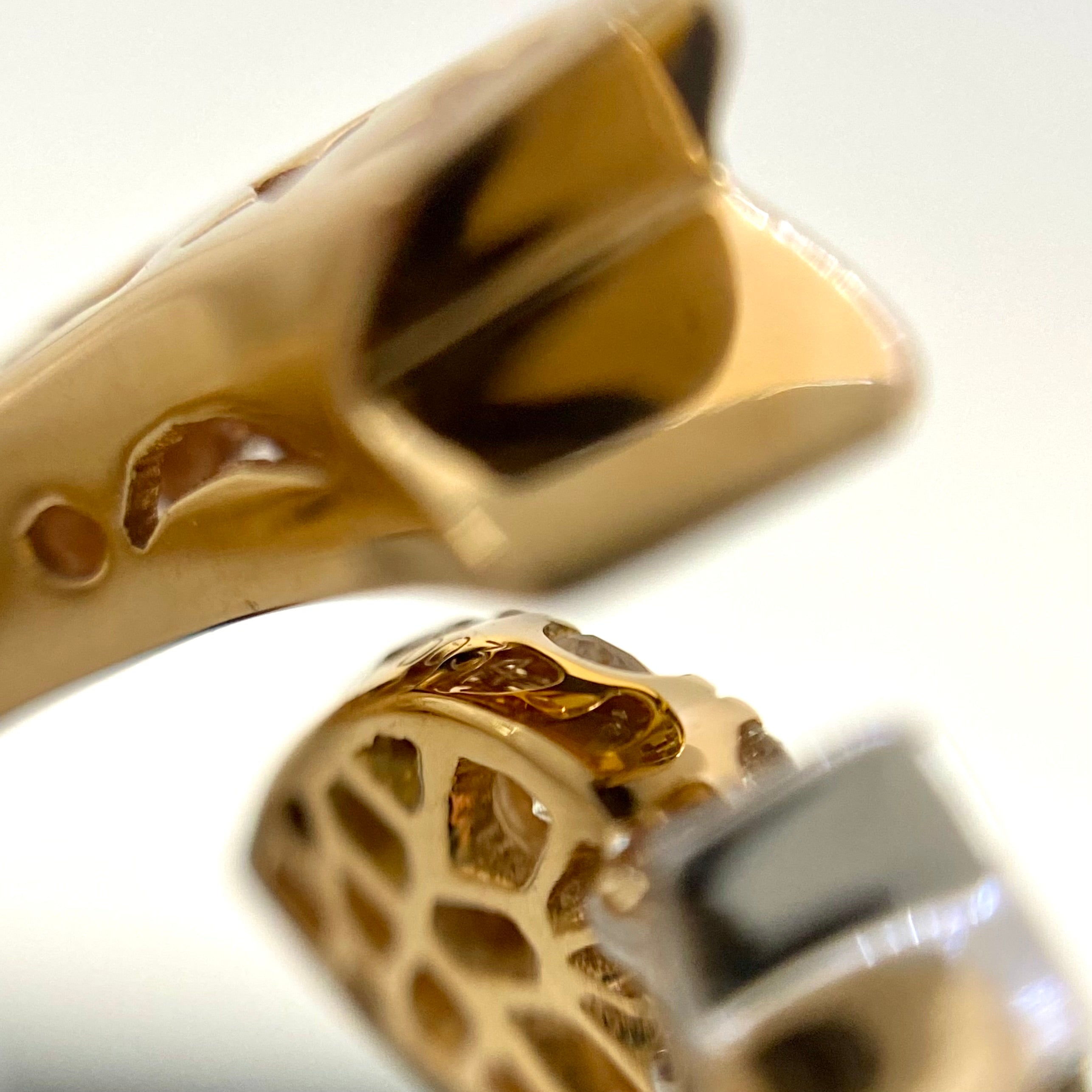 ノンブランド_K18/K18WG_FD0.34ct FD0.21ct_星形 リング 4.5g_中古品