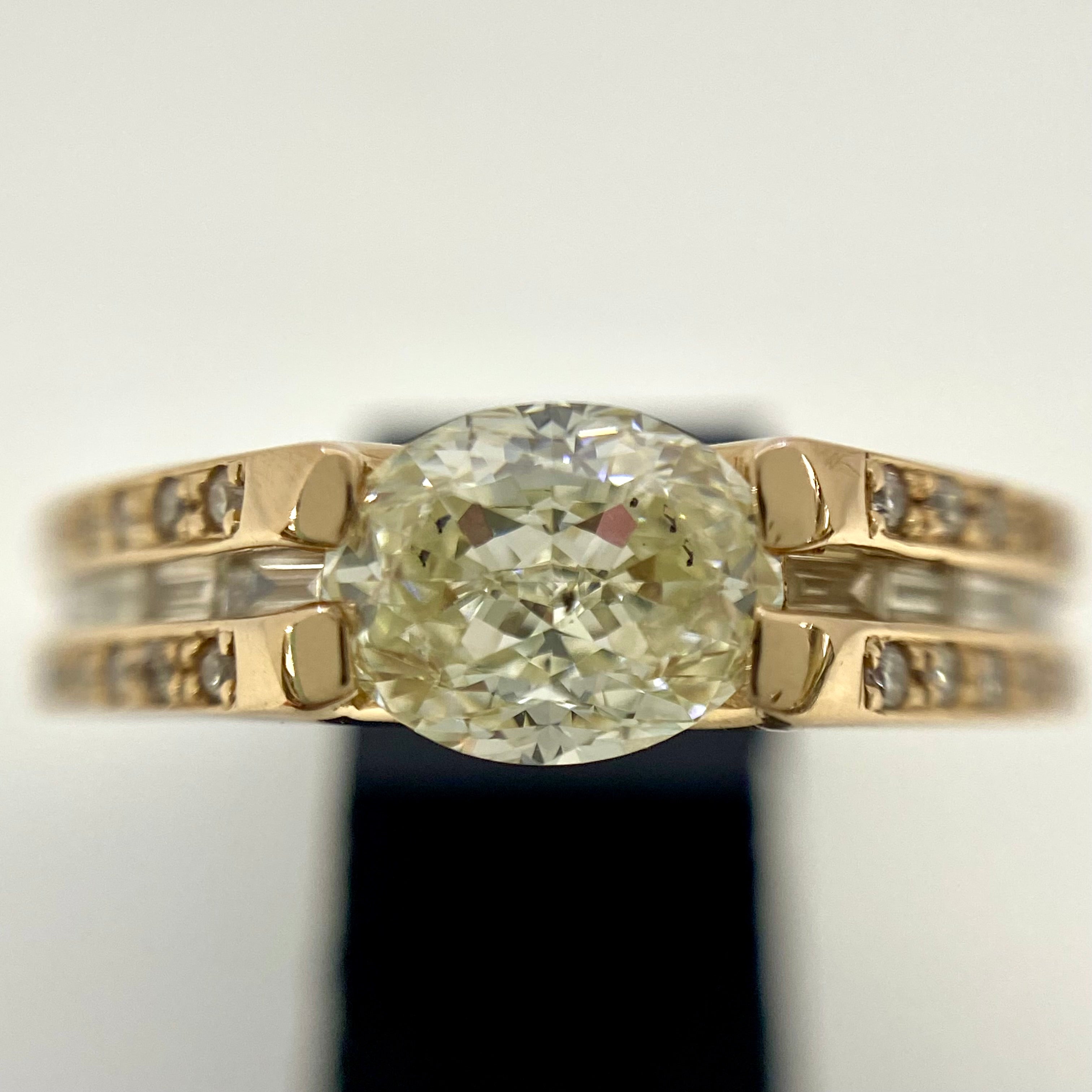 【送料無料】_ ノンブランド_K18 D1.062ct FD0.31ct_リング 3.8g_中古品