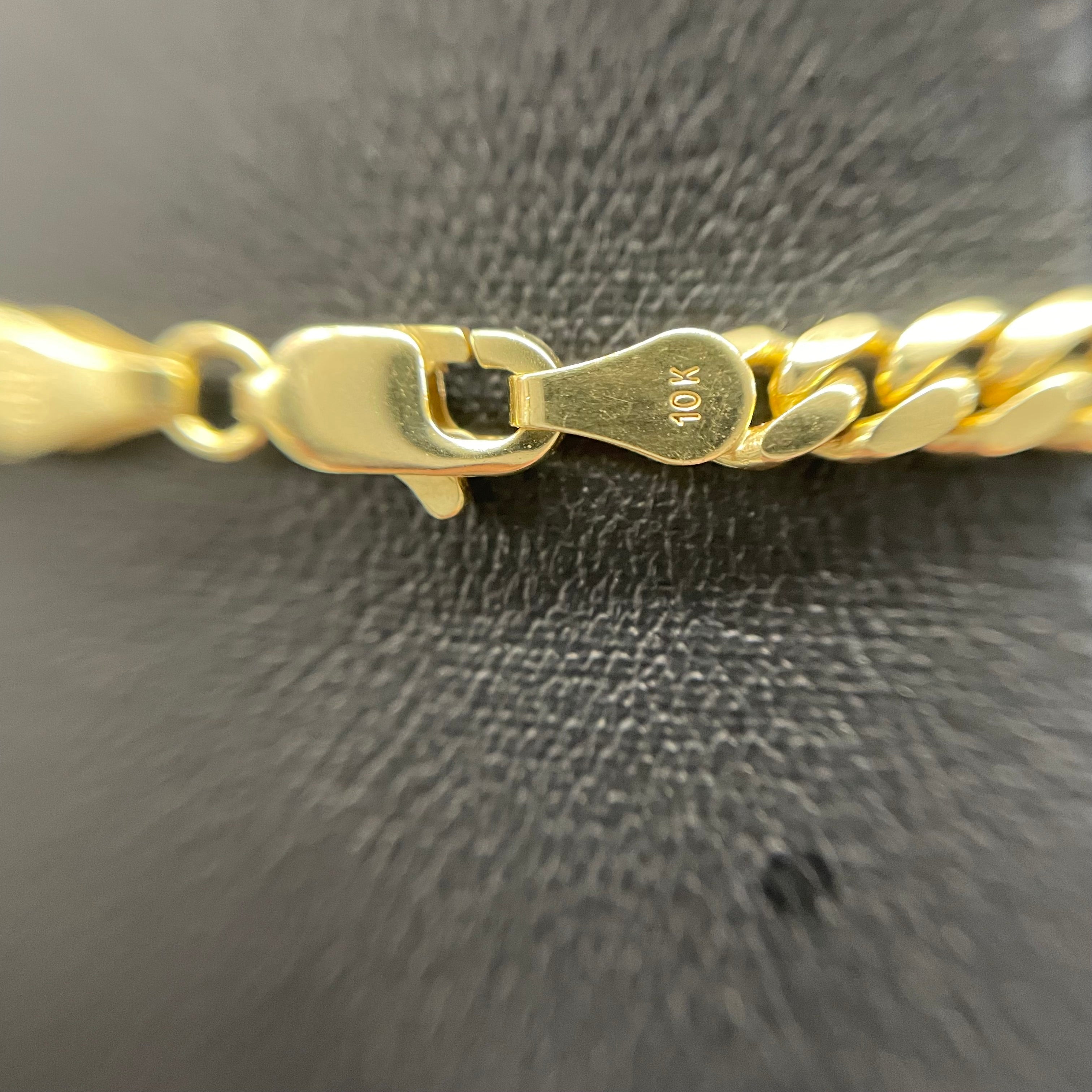 AVALANCHE_(アヴァランチ)_10K イエローゴールド_ マイアミネックレス_ 幅4mm 45cm_ 中古品