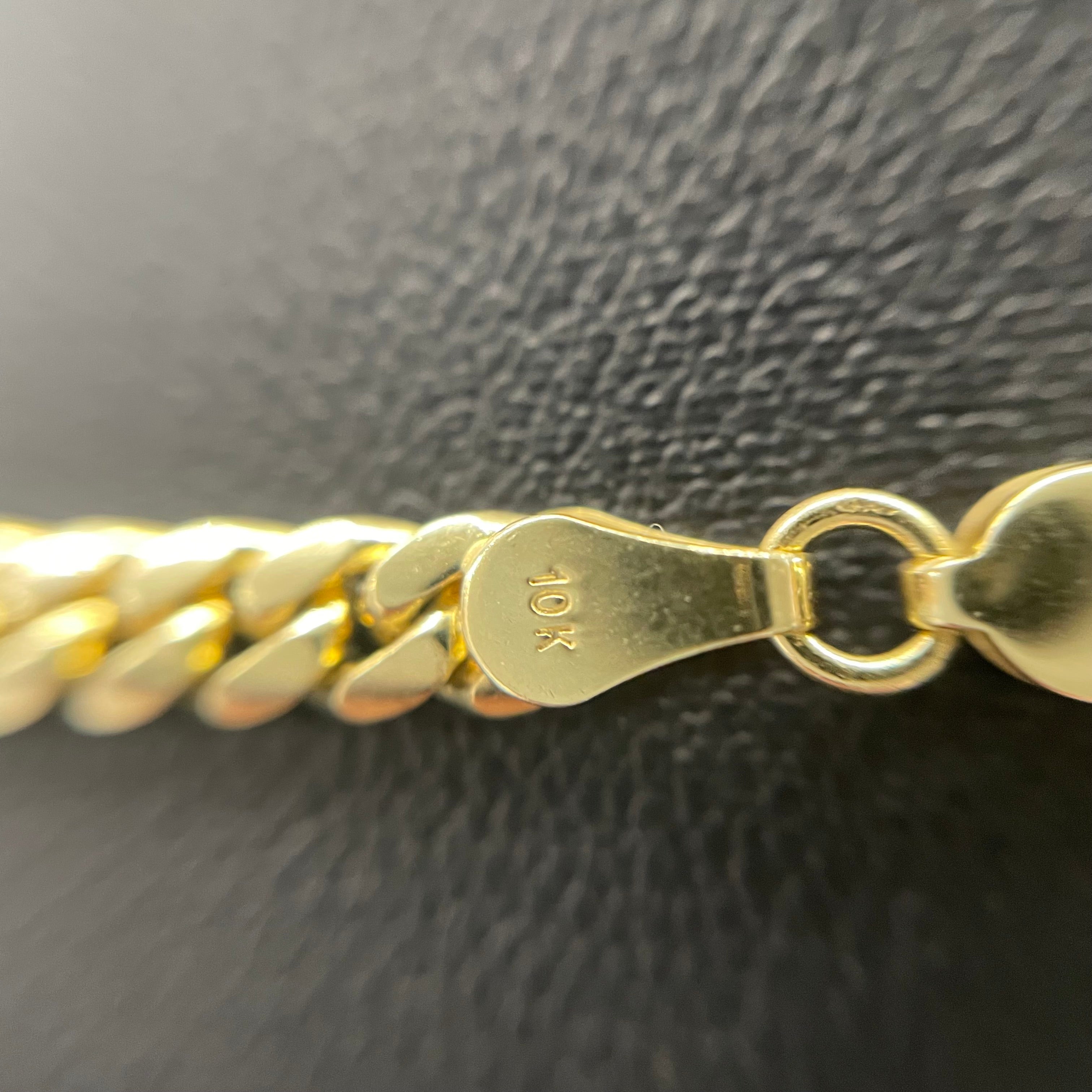 AVALANCHE_(アヴァランチ)_10K イエローゴールド_ マイアミネックレス_ 幅4mm 45cm_ 中古品