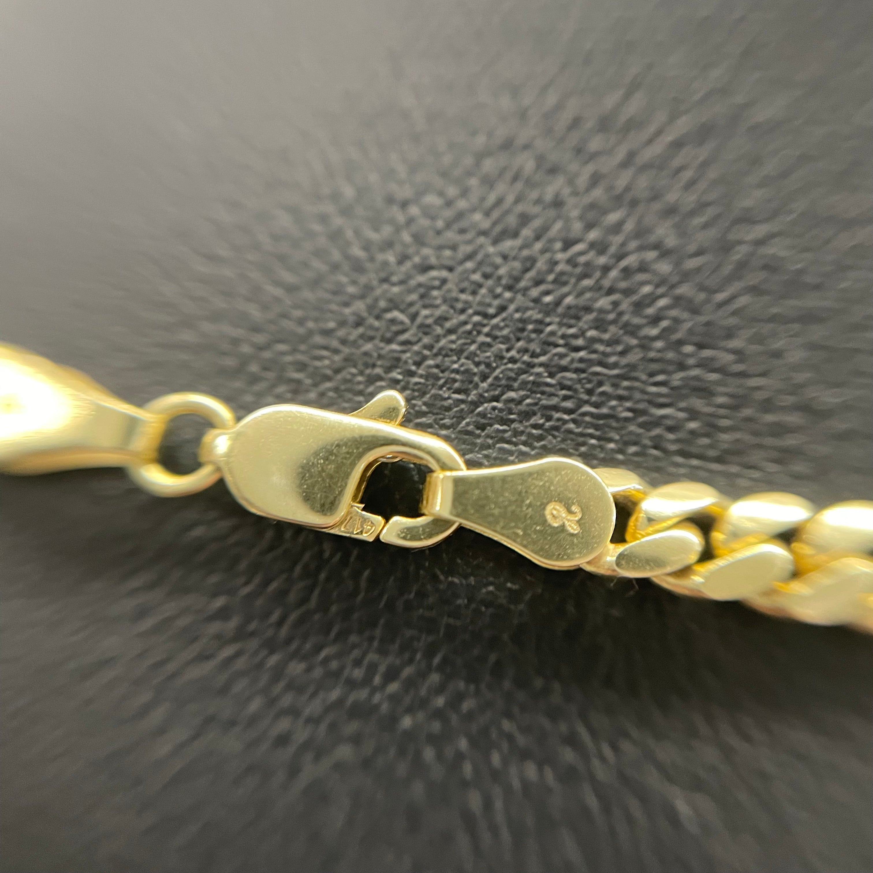 AVALANCHE_(アヴァランチ)_10K イエローゴールド_ マイアミネックレス_ 幅4mm 45cm_ 中古品