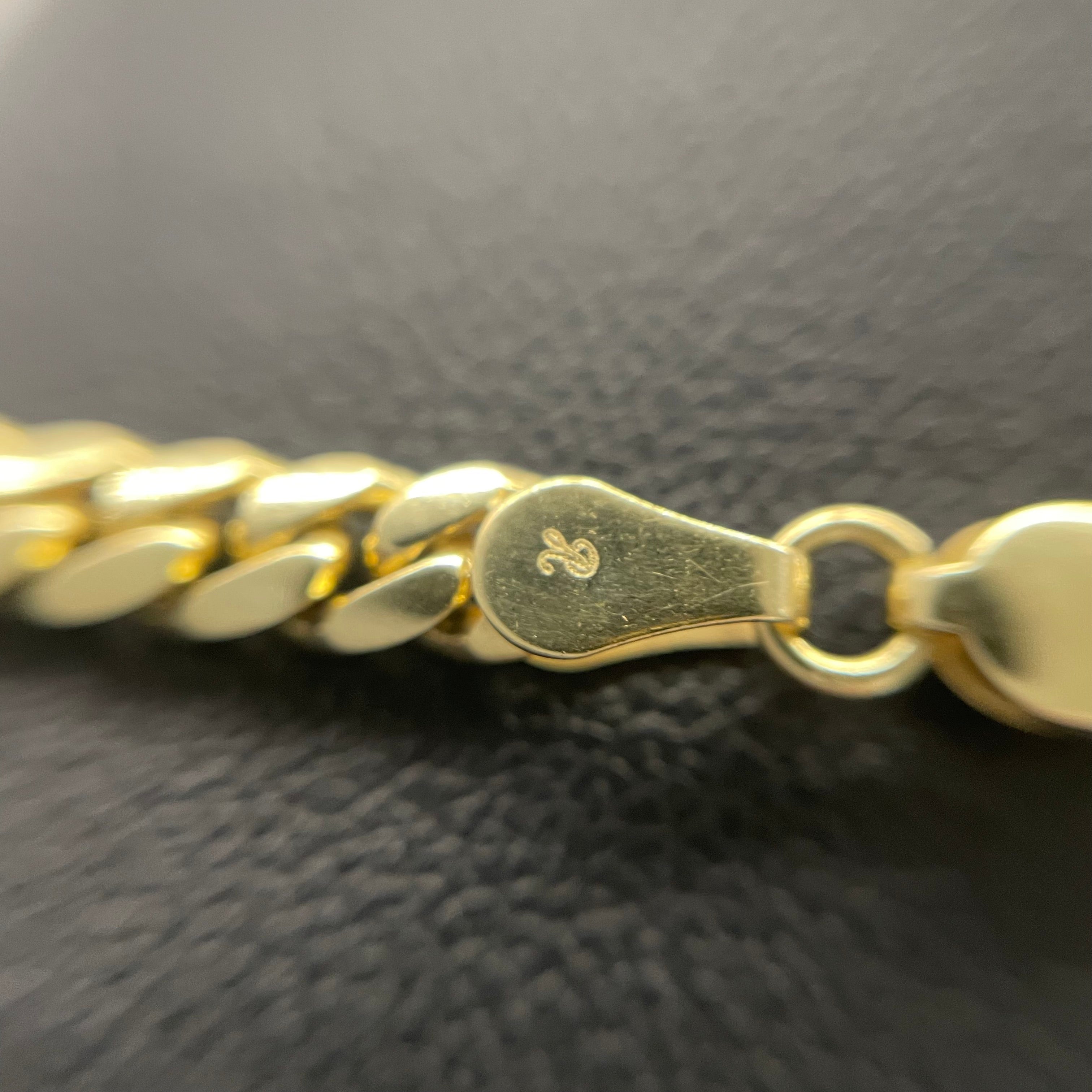 AVALANCHE_(アヴァランチ)_10K イエローゴールド_ マイアミネックレス_ 幅4mm 45cm_ 中古品