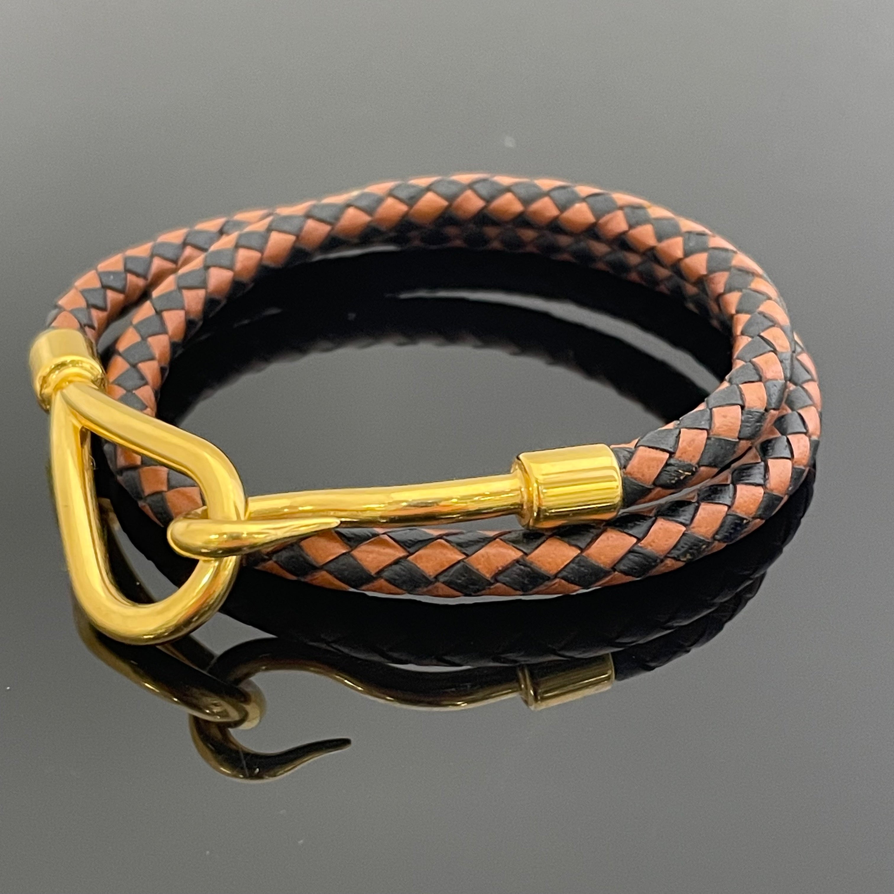 HERMES_(エルメス)_レザーブレスレット_ ジャンボ ドゥブルトゥール_ 中古品