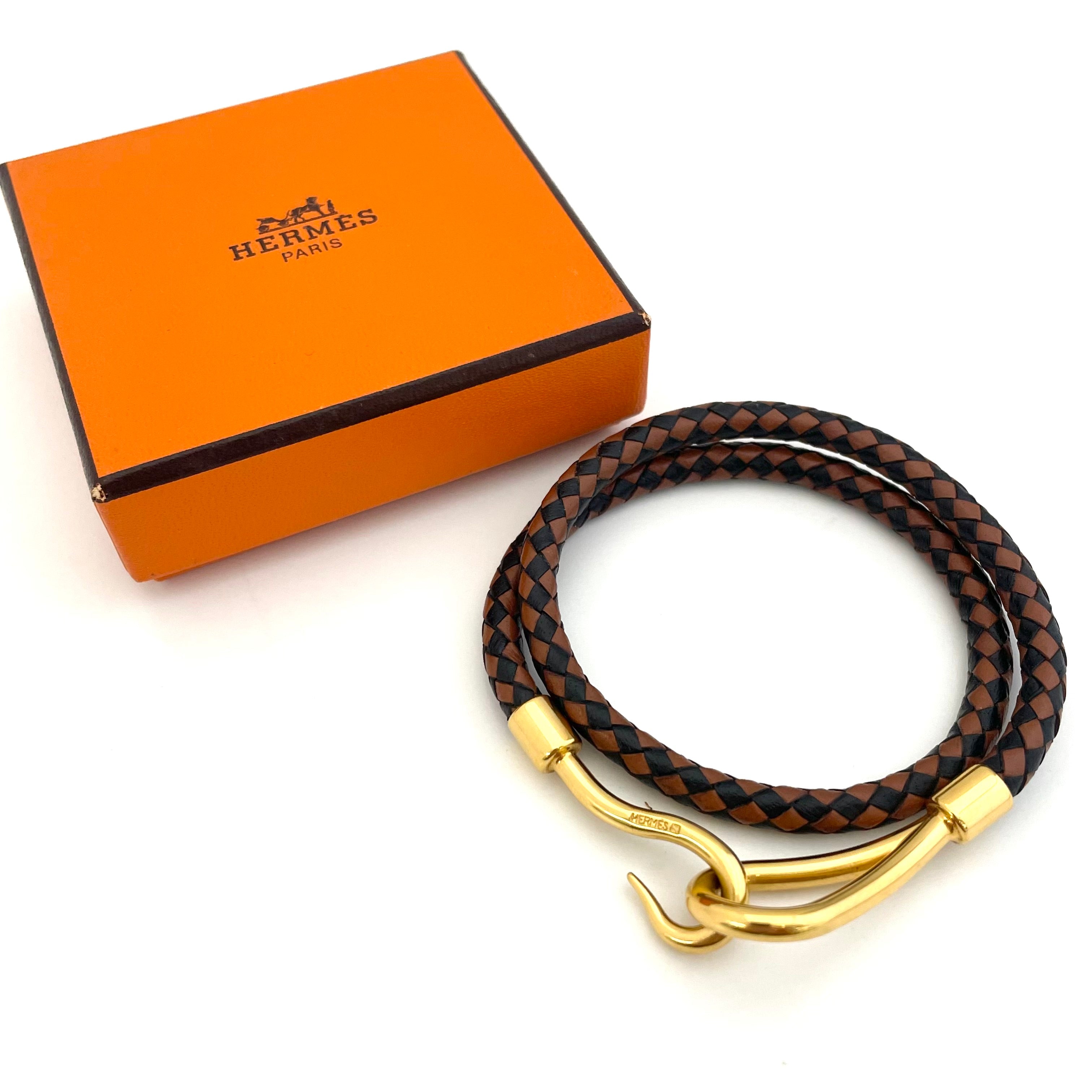 HERMES_(エルメス)_レザーブレスレット_ ジャンボ ドゥブルトゥール_ 中古品