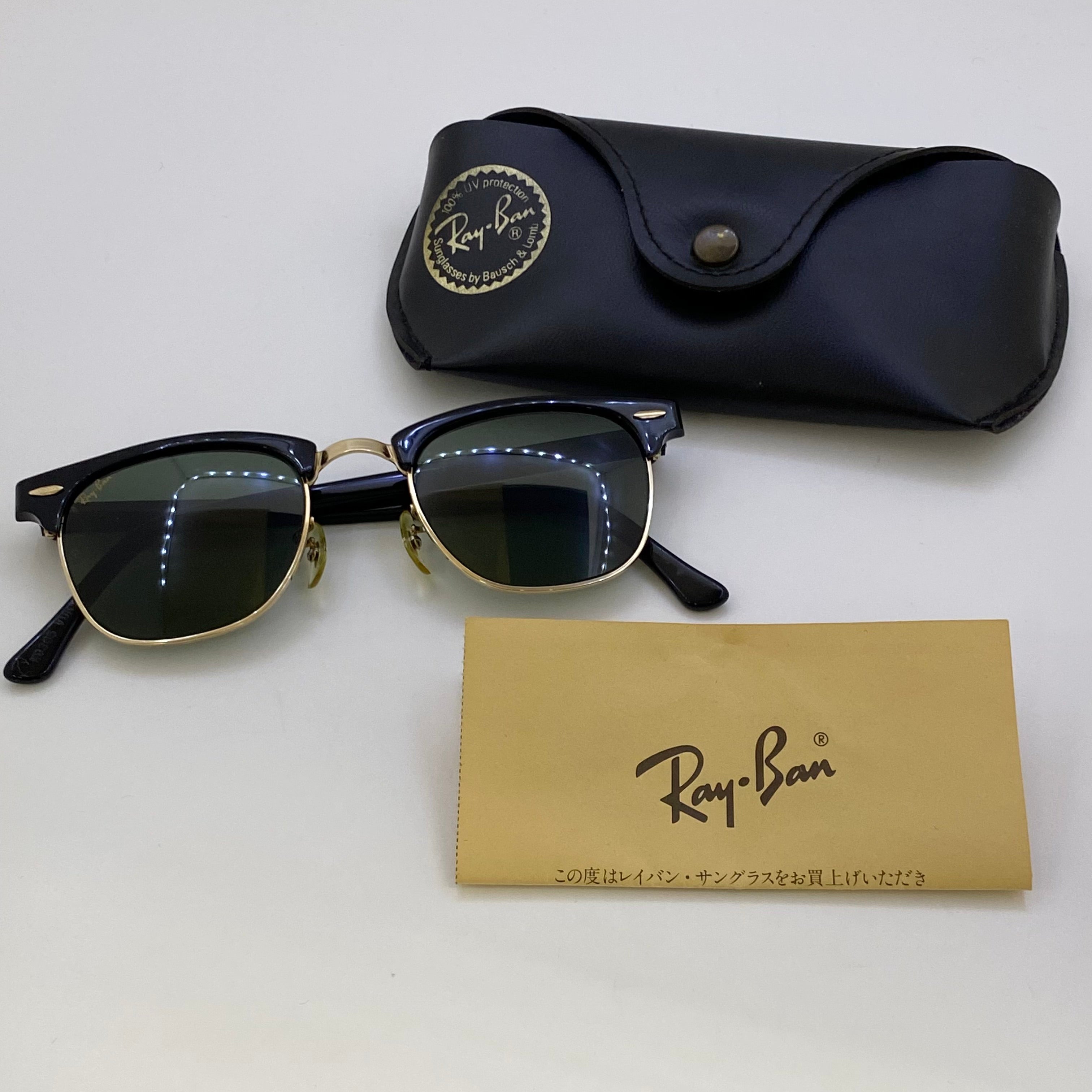 【送料無料】_ Ray−Ban _(レイバン)_ サングラス USA/B&L_ クラブマスターW0365_ 中古品