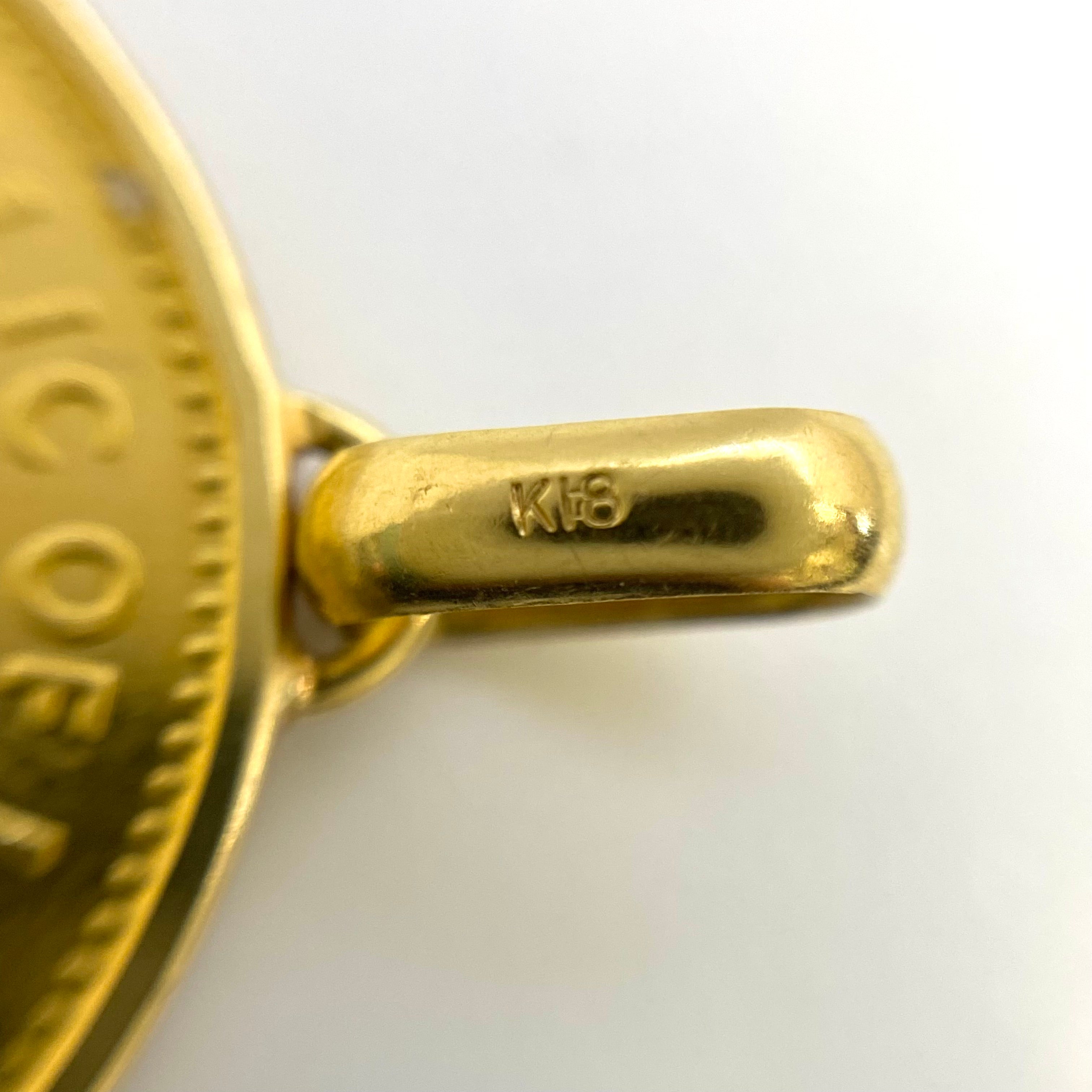 【送料無料】_ F1アイルトンセナ_1/2OZ 純金コイン_ペンダントトップ _総重量18.1g_中古品