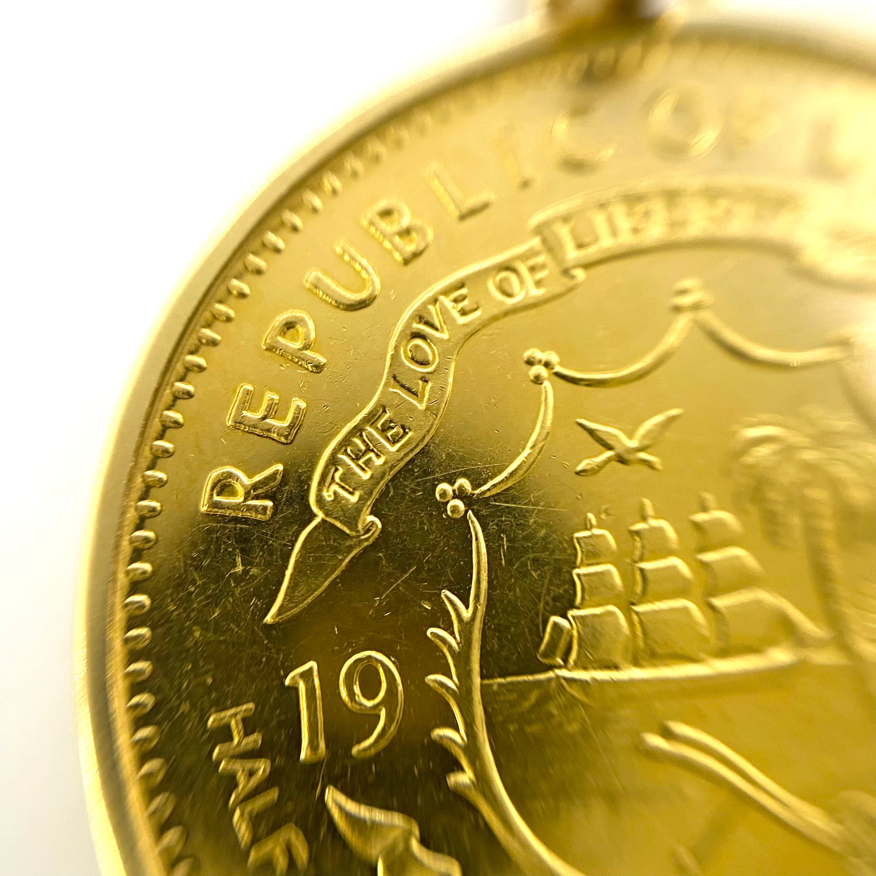 【送料無料】_ F1アイルトンセナ_1/2OZ 純金コイン_ペンダントトップ _総重量18.1g_中古品