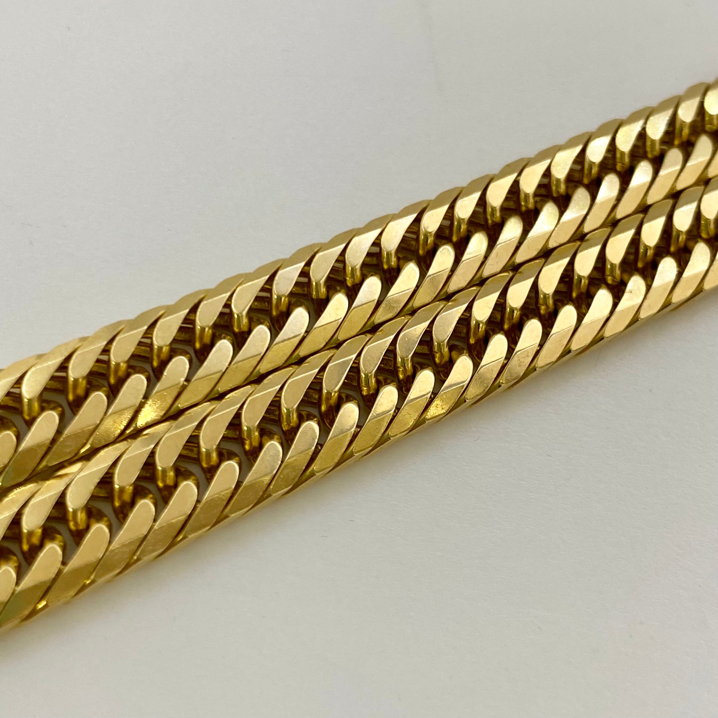 ノンブランド _K18喜平チェーンネックレス _トリプル8面カット _100.5g/60cm _中古品