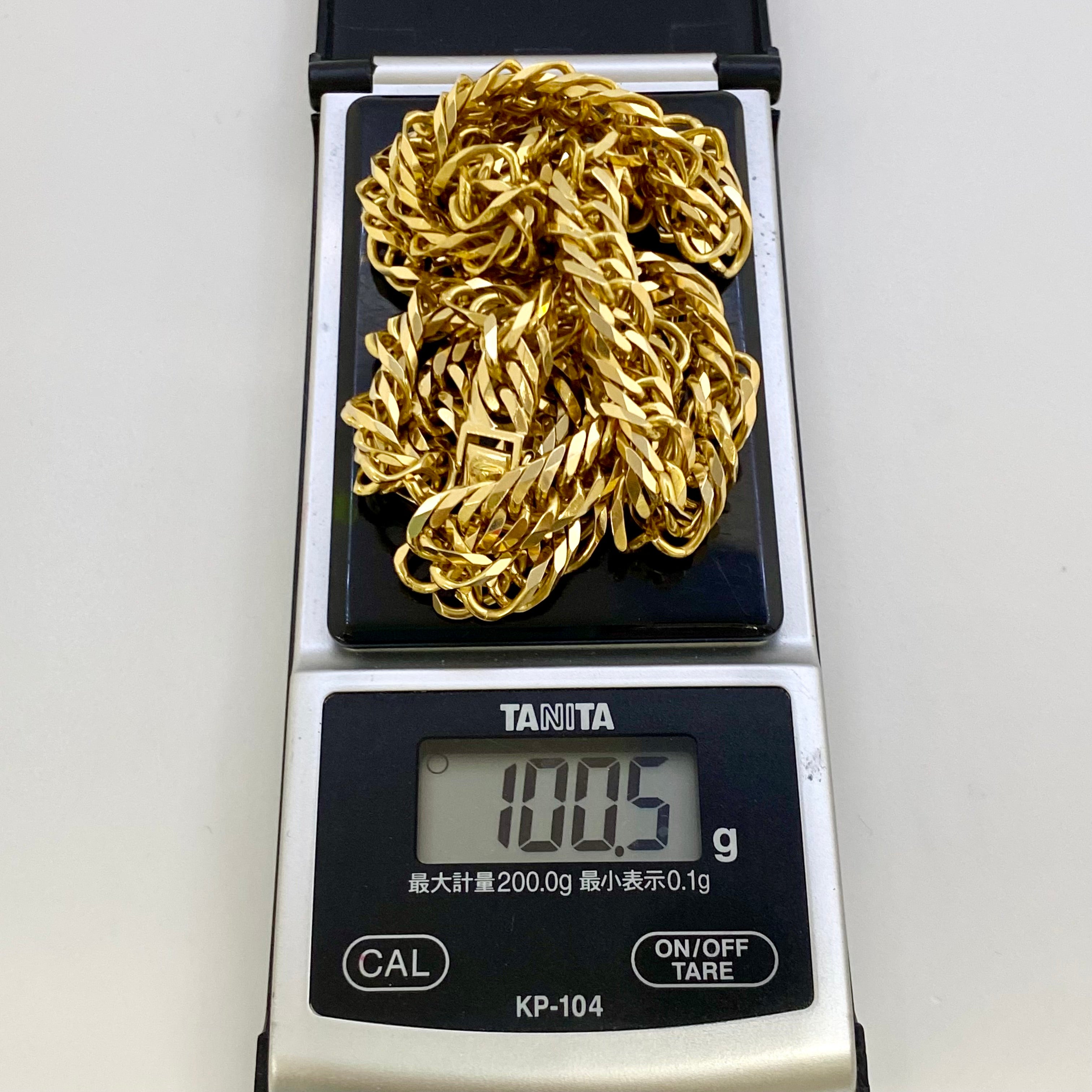 ノンブランド _K18喜平チェーンネックレス _トリプル8面カット _100.5g/60cm _中古品