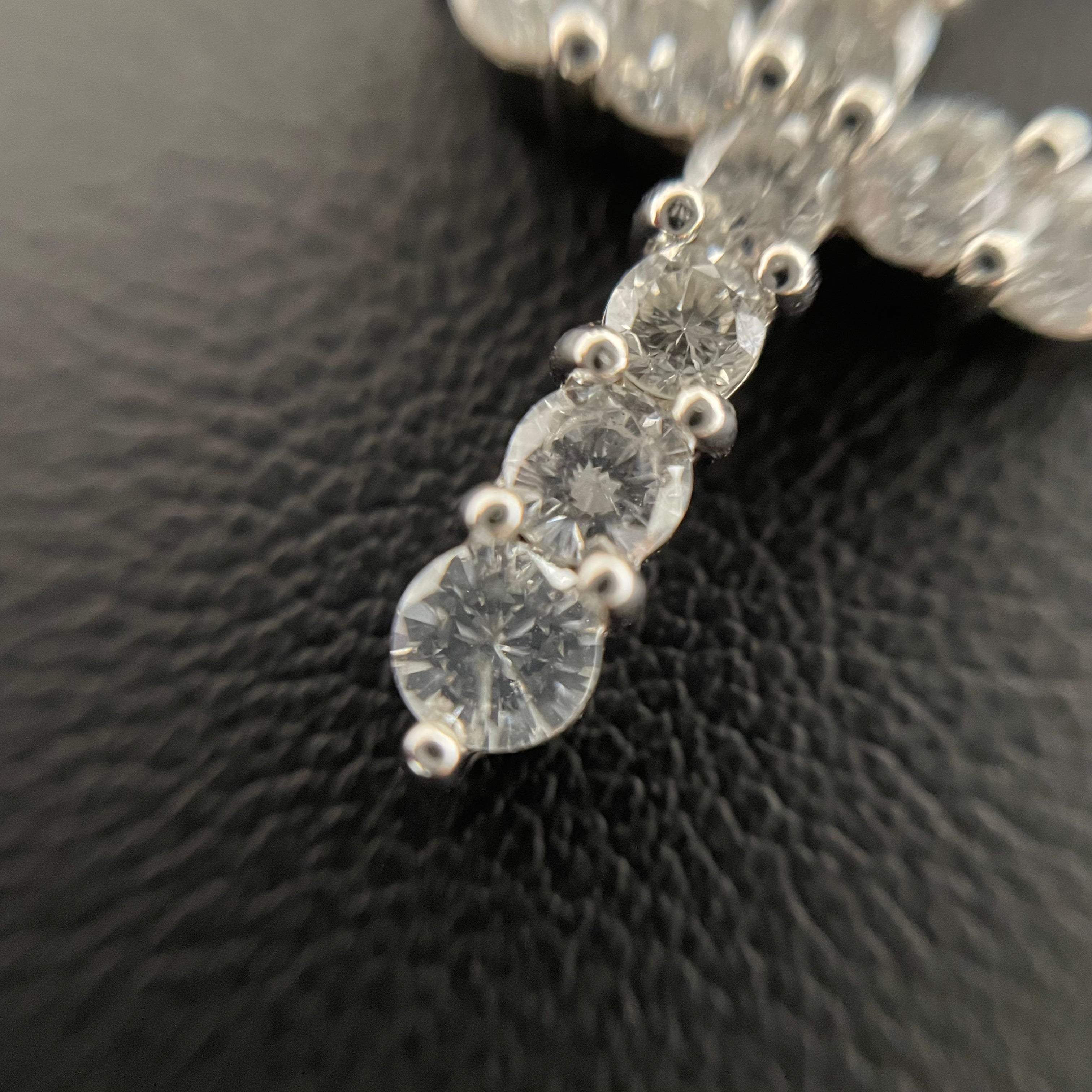 ノンブランド _ダイヤモンドクロス _ペンダントネックレス _Pt900/850 FD1.0ct 6.3g _中古品