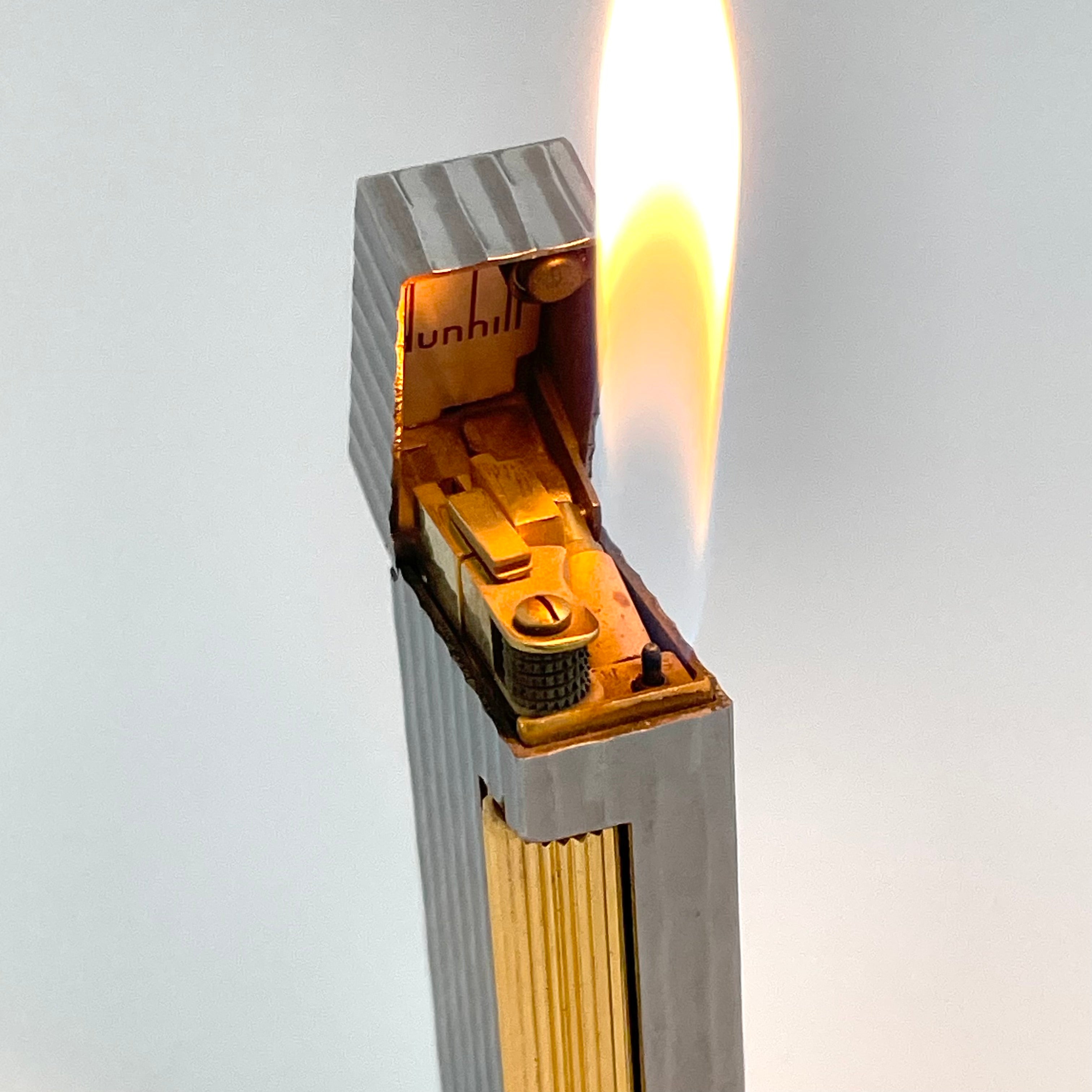 dunhill_(ダンヒル)_ローラーガスライター _バンブーデザイン ロゴ _中古品