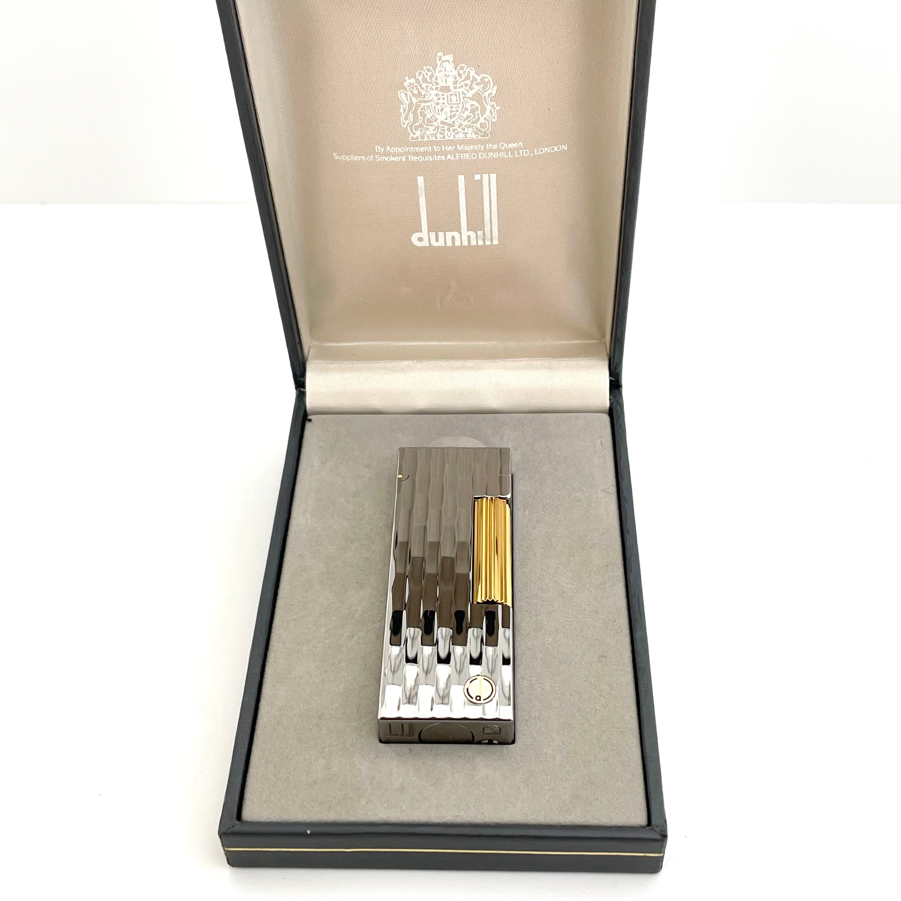 dunhill_(ダンヒル)_ローラーガスライター _バンブーデザイン ロゴ _中古品