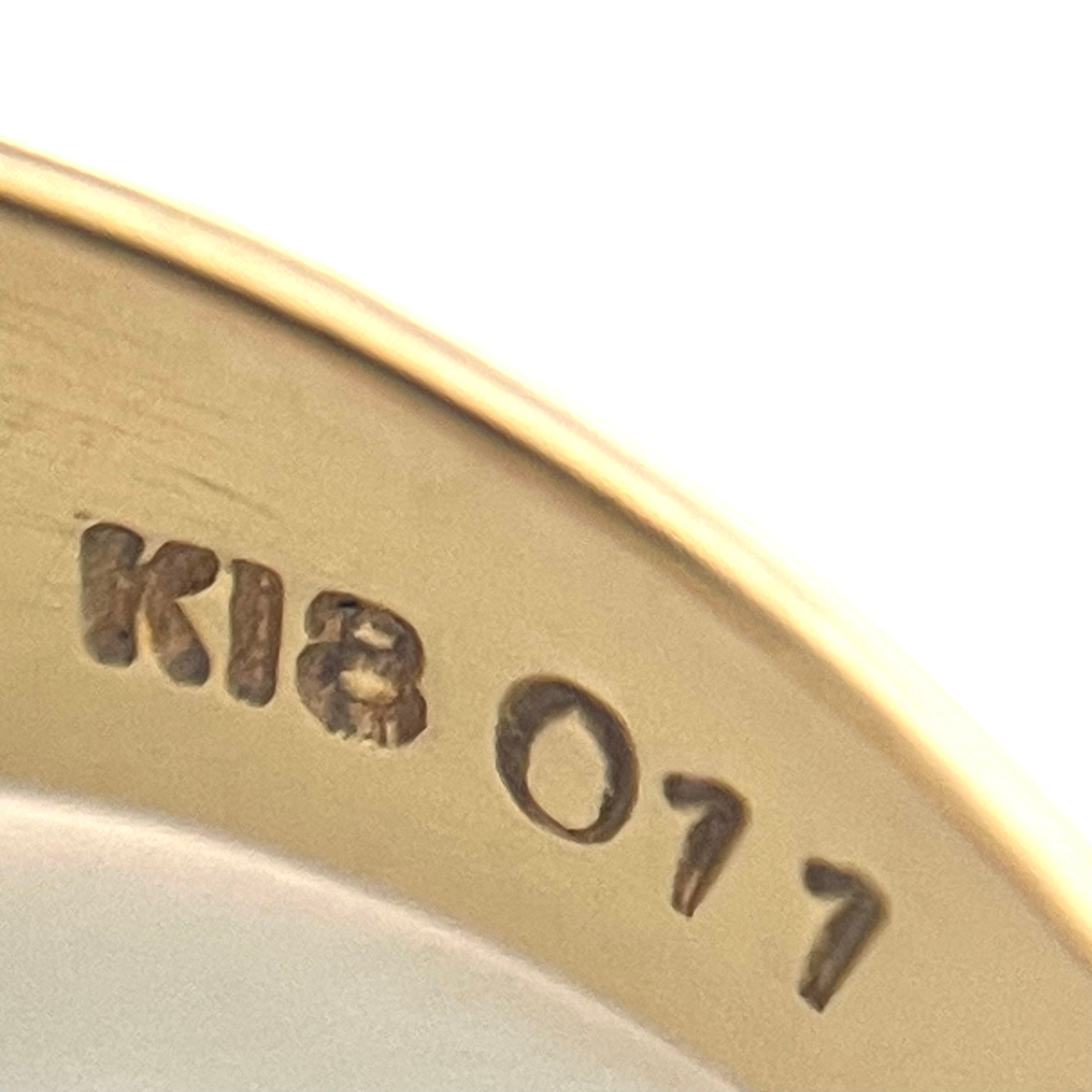 ノンブランド_K18梟モチーフリング _FD0.11ct 6.7g _中古品