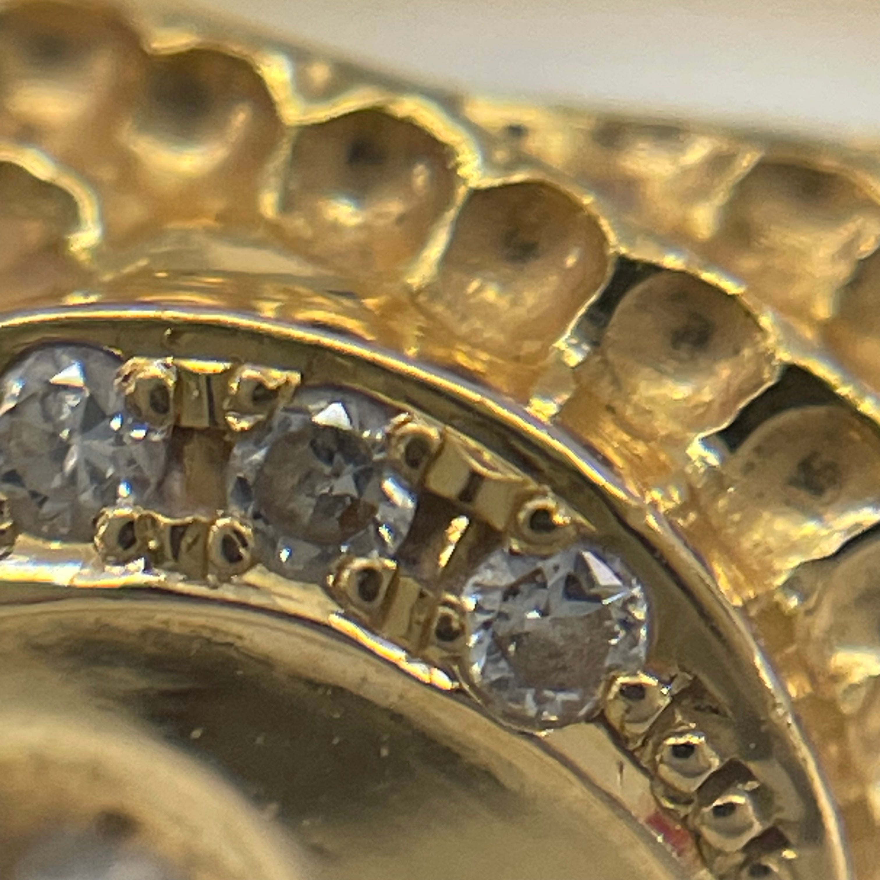 ノンブランド_K18梟モチーフリング _FD0.11ct 6.7g _中古品