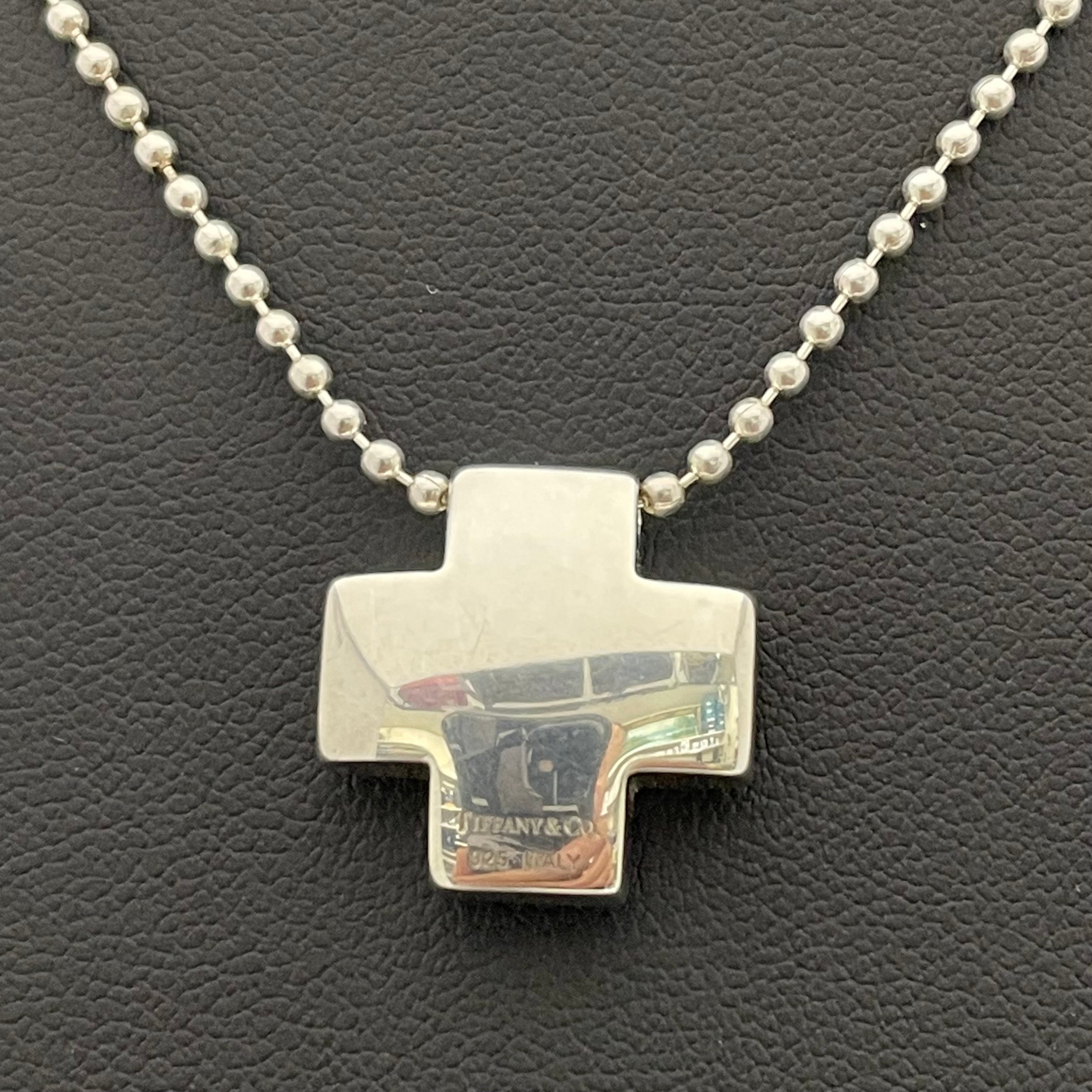 【送料無料】_ TIFFANY&Co _(ティファニー)_SV925 _ローマンクロスネックレス _中古品