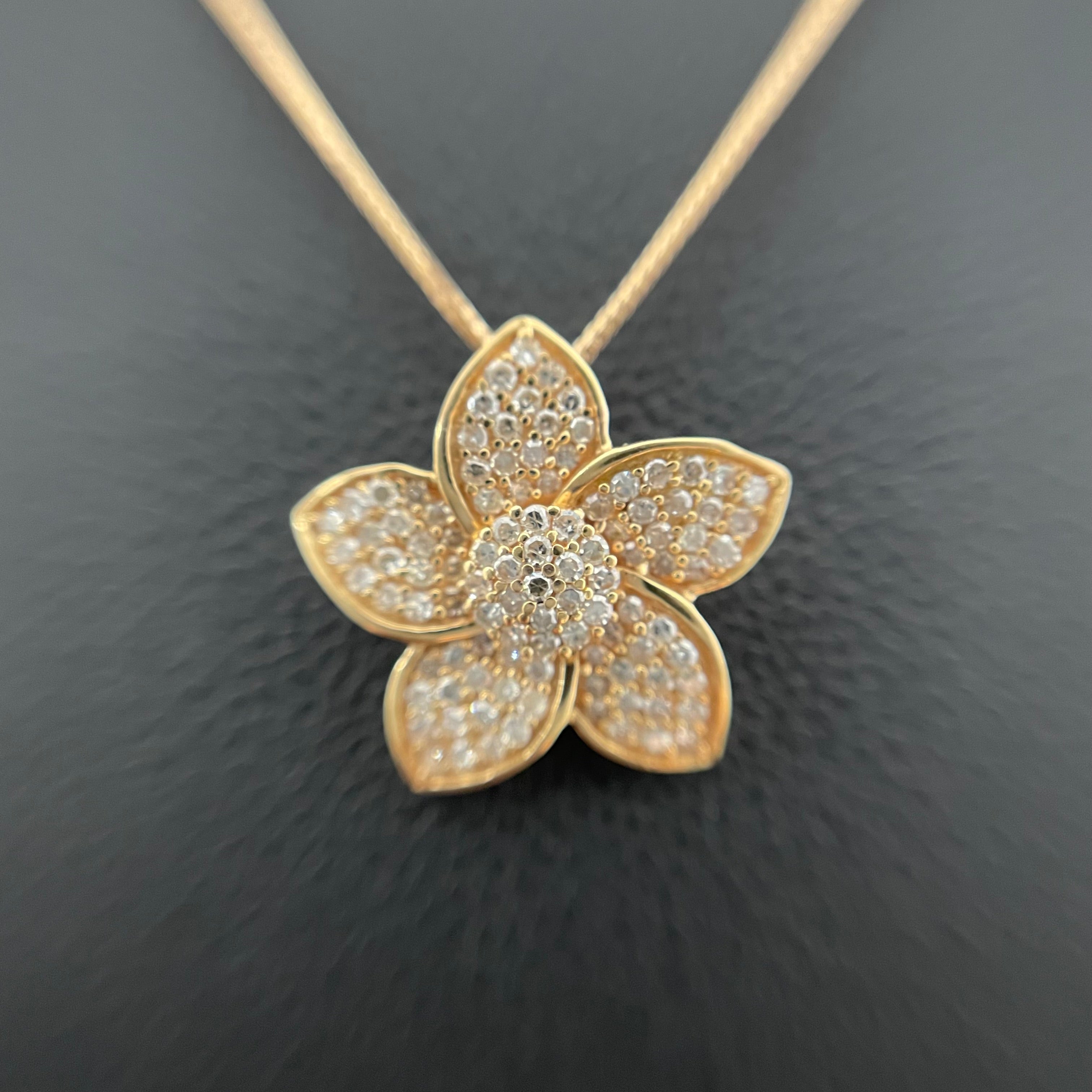 ノンブランド_ K18RGダイヤモンドFD0.28ct_ ペンダントネックレス_ 中古品